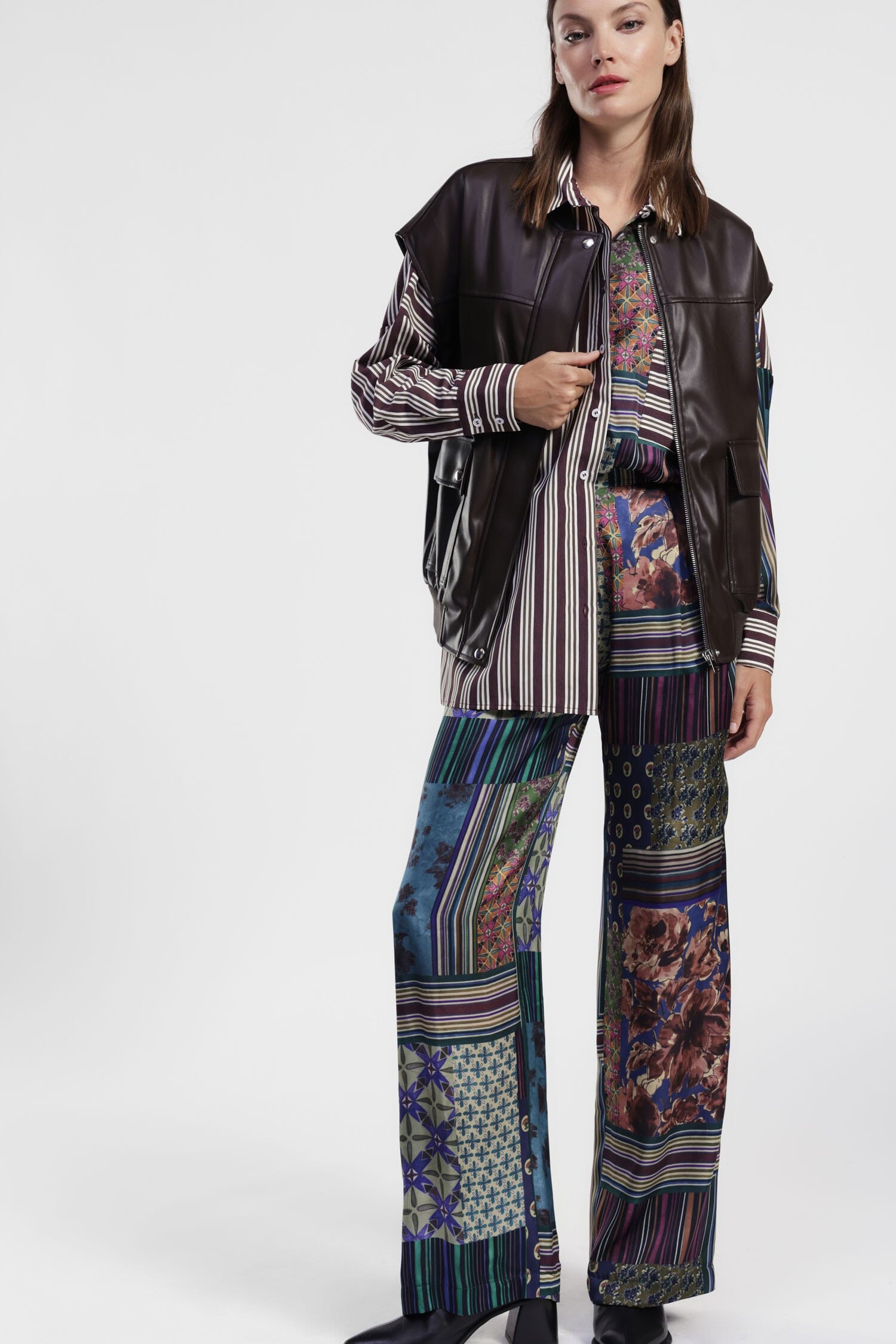 Pantalon large Dixie Patchwork Palace à motifs