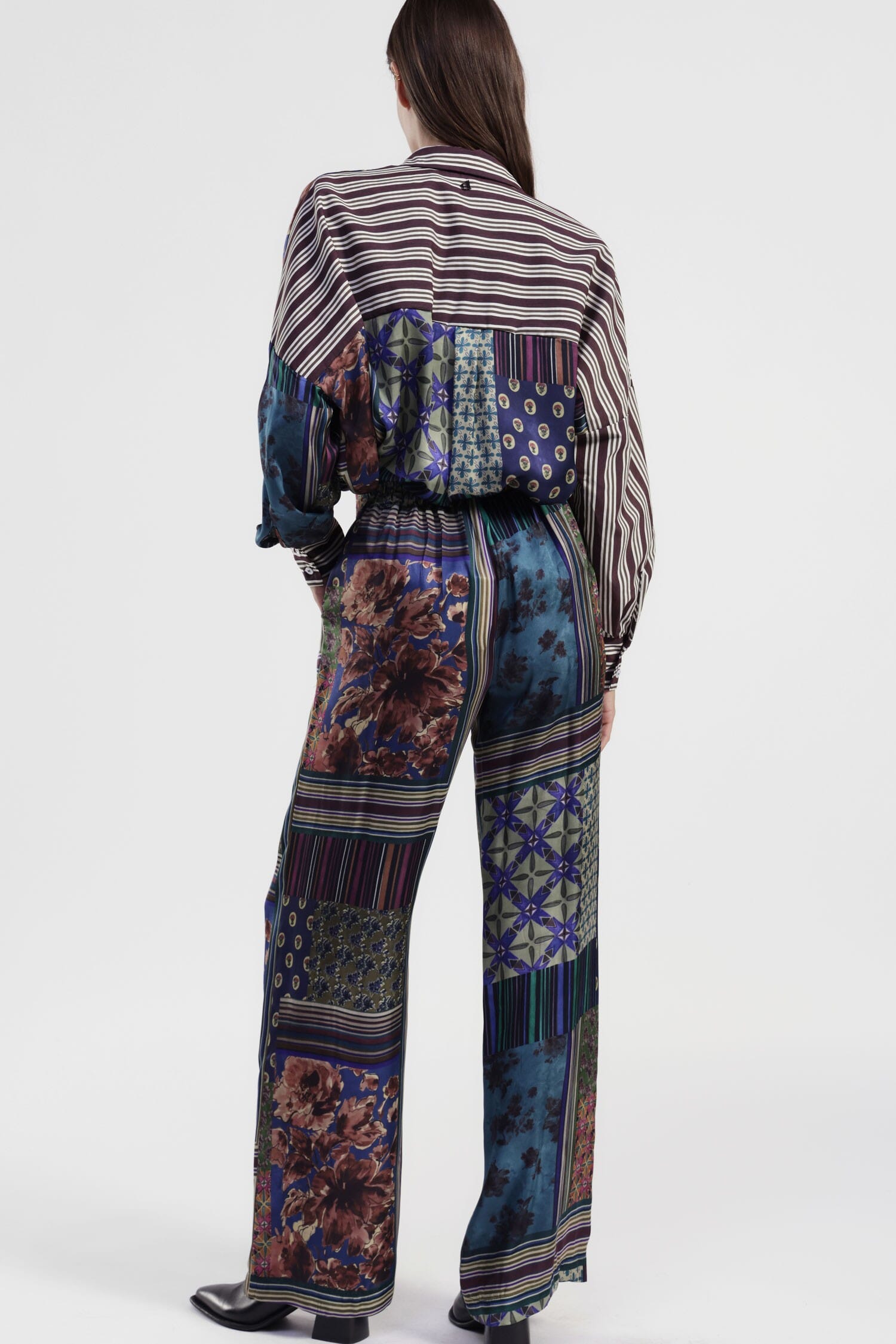 Pantalon large Dixie Patchwork Palace à motifs