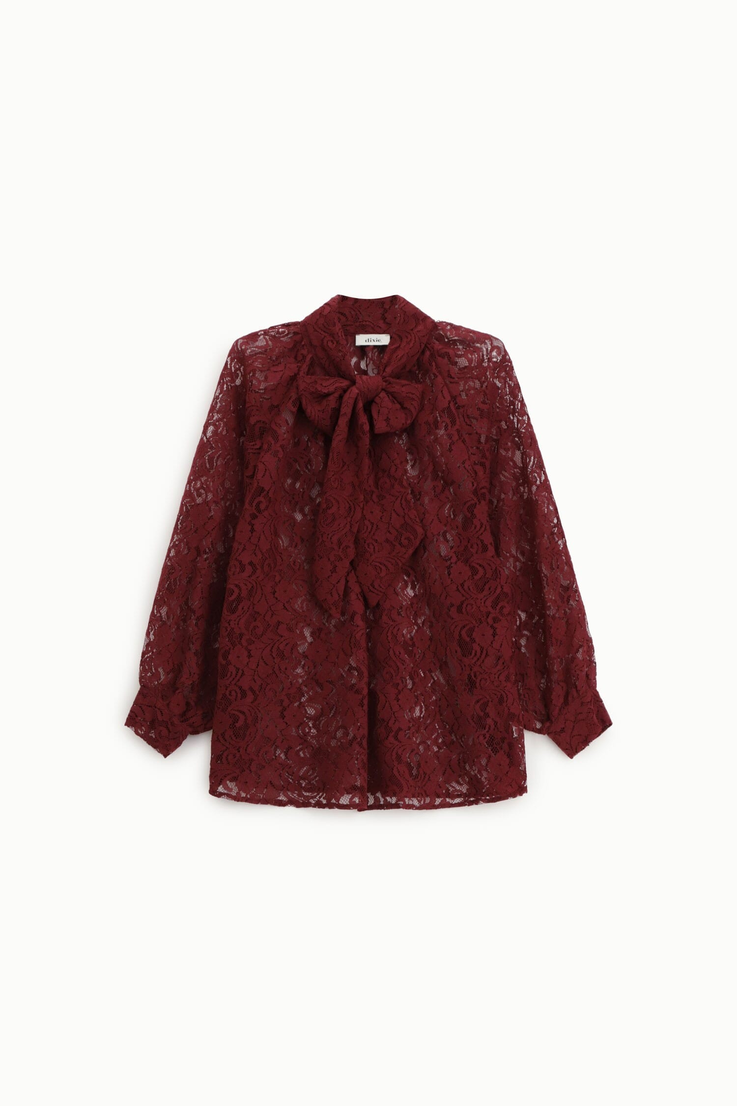 Camicia In Pizzo Con Fiocco Al Collo Dixie