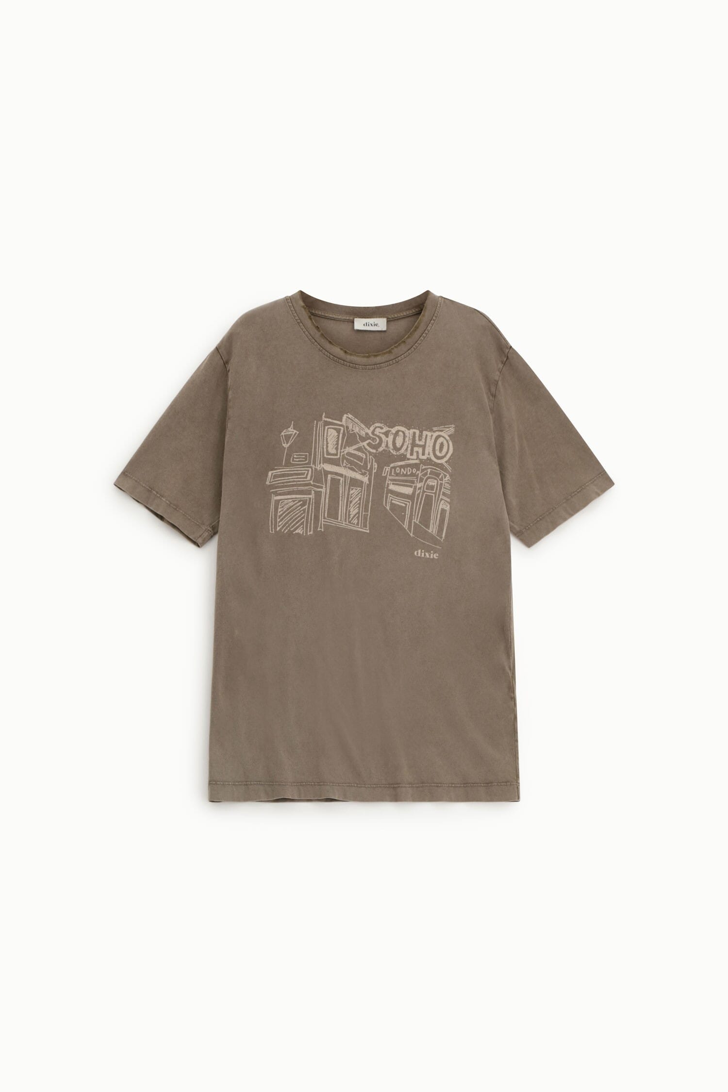 T-Shirt Manica Corta Stampa Soho Londra Dixie