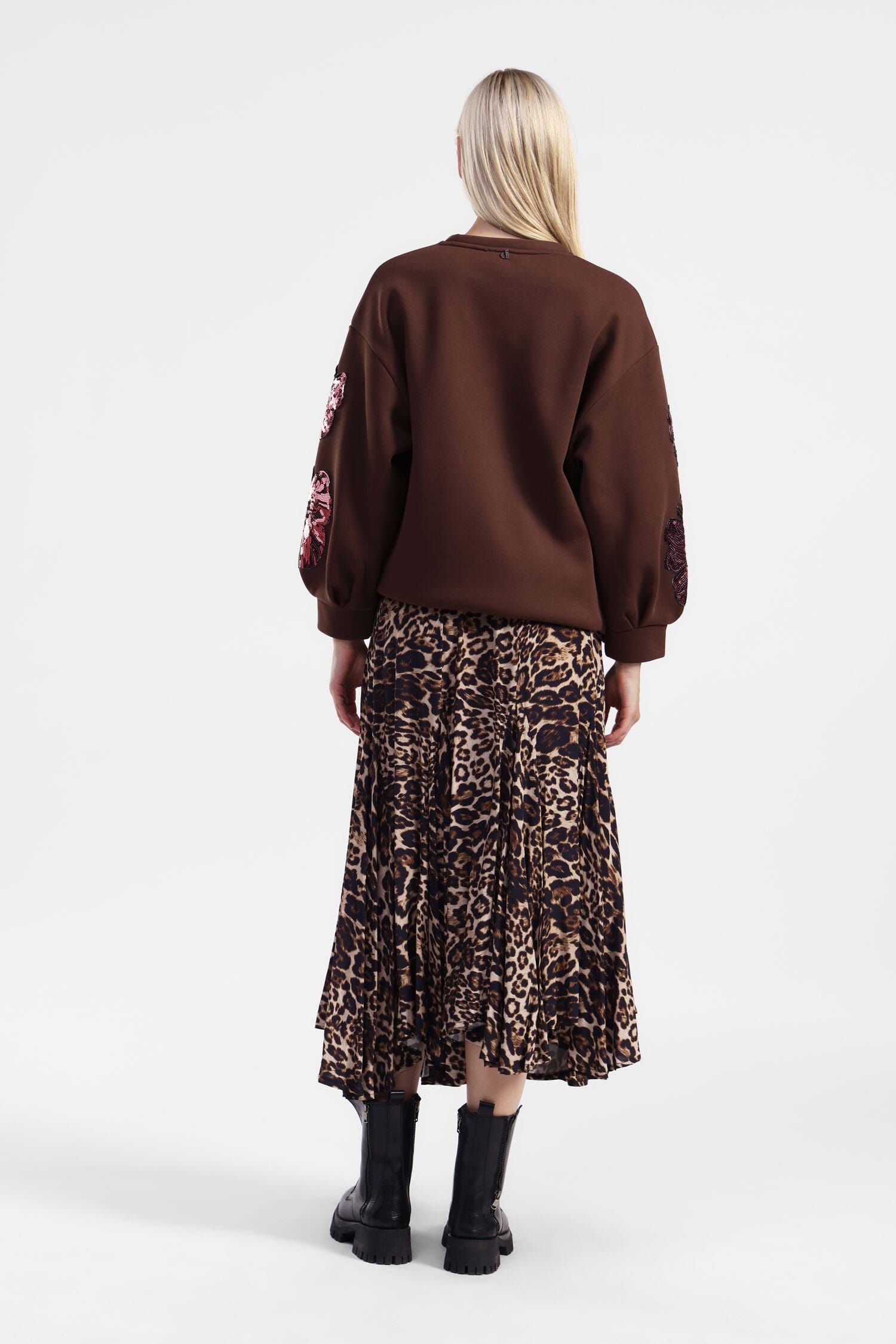 Gonna Mid-Lunghezza Stampa Animalier Dixie