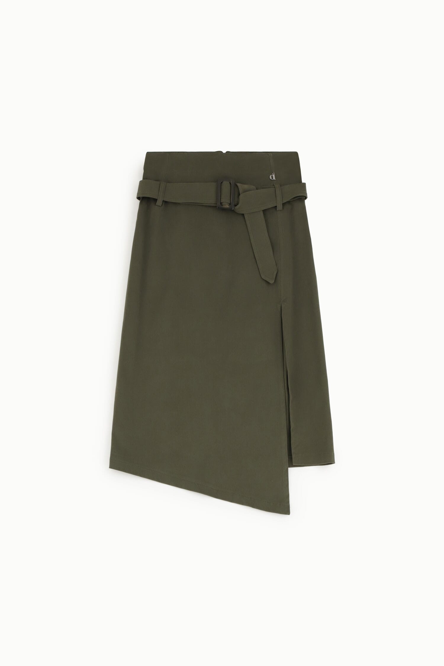 Gonna Midi Asimmetrica Con Spacco E Cintura Dixie