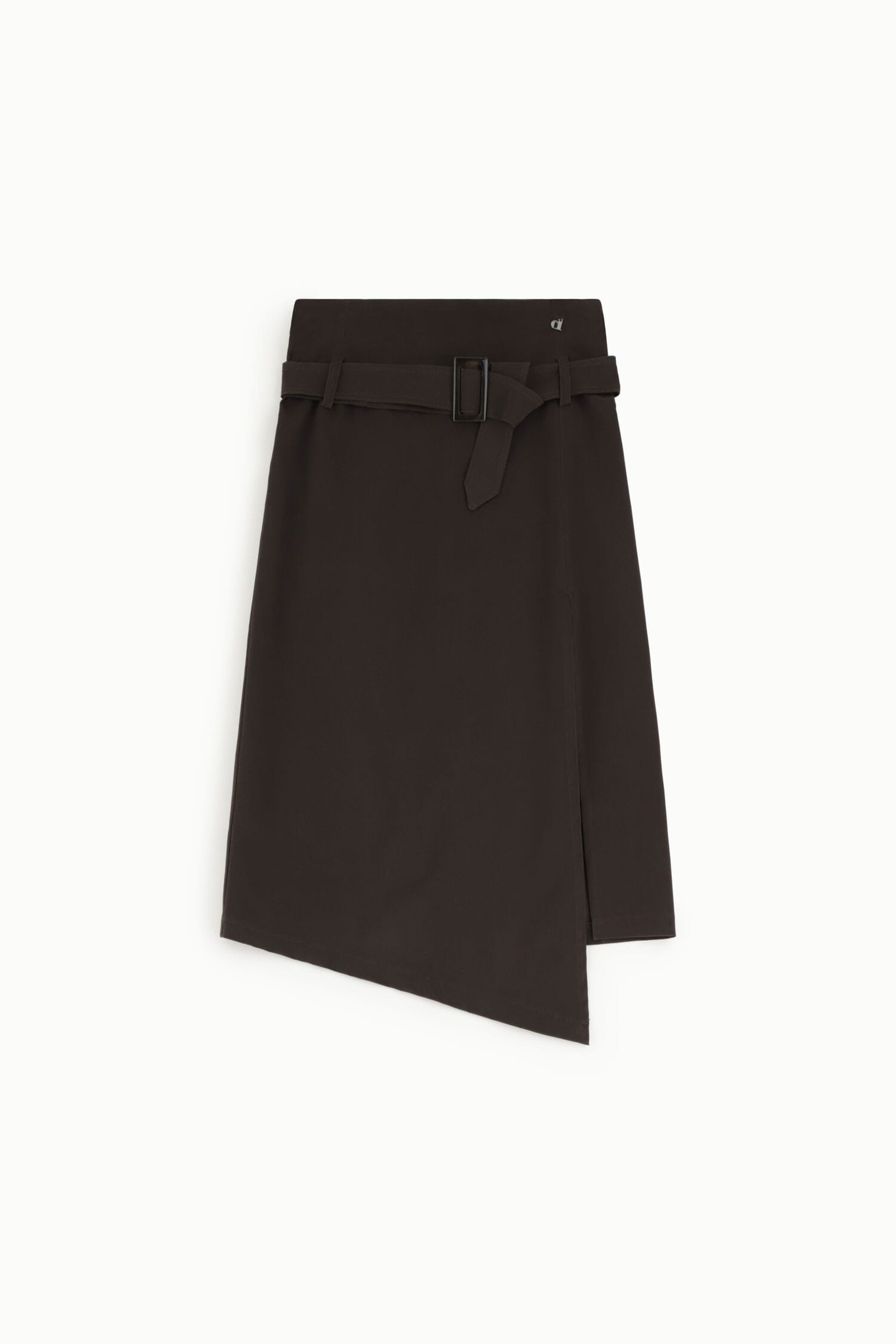 Gonna Midi Asimmetrica Con Spacco E Cintura Dixie