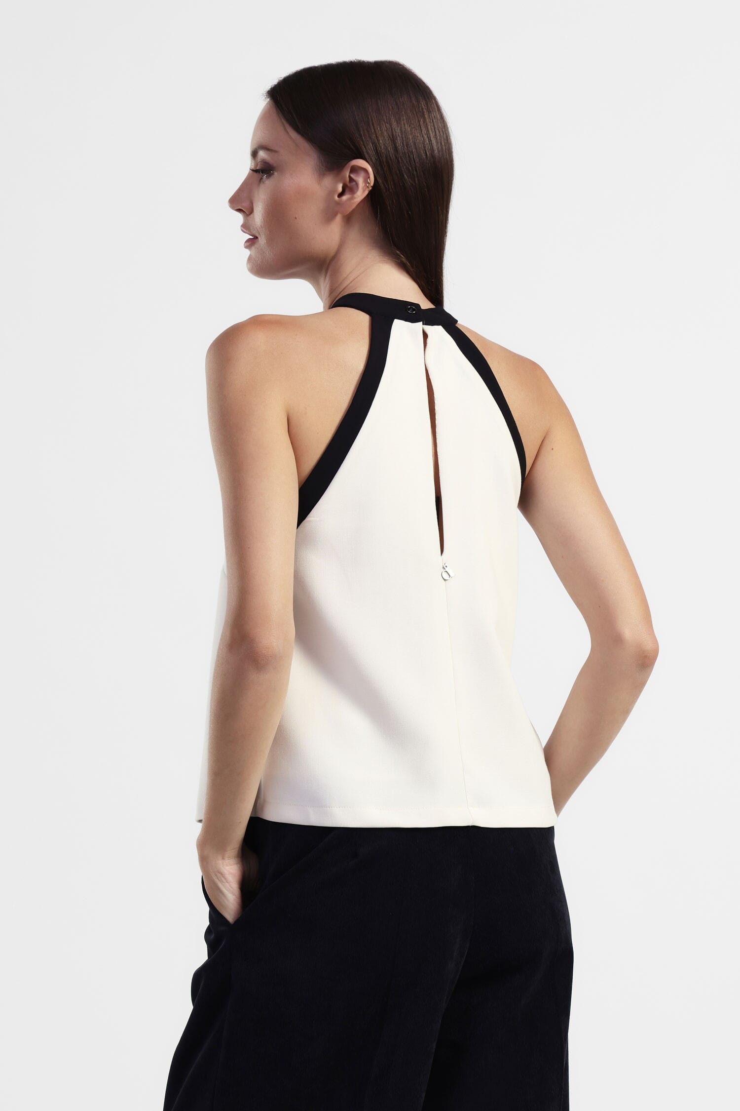 Top Halter Elegante Con Fiocco Dixie