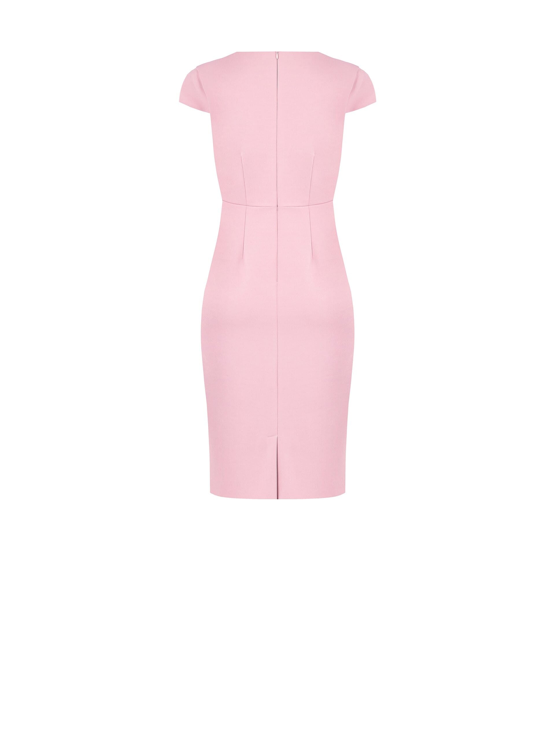 Abito A Tubino In Scuba Crepe Con Scollo A V E Perle Rinascimento