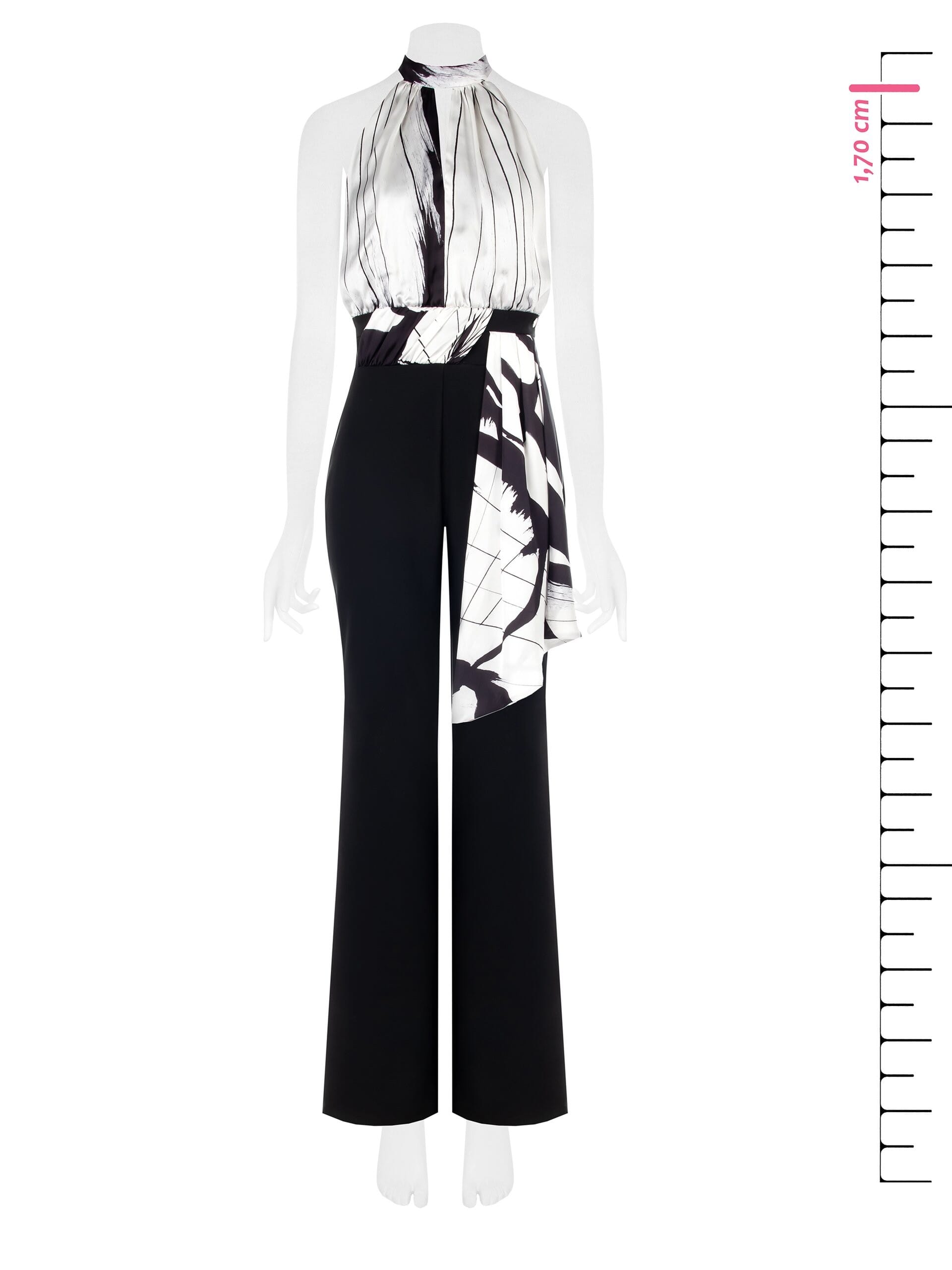 Tuta Intera A Zampa In Raso E Tessuto Bi-Stretch Rinascimento