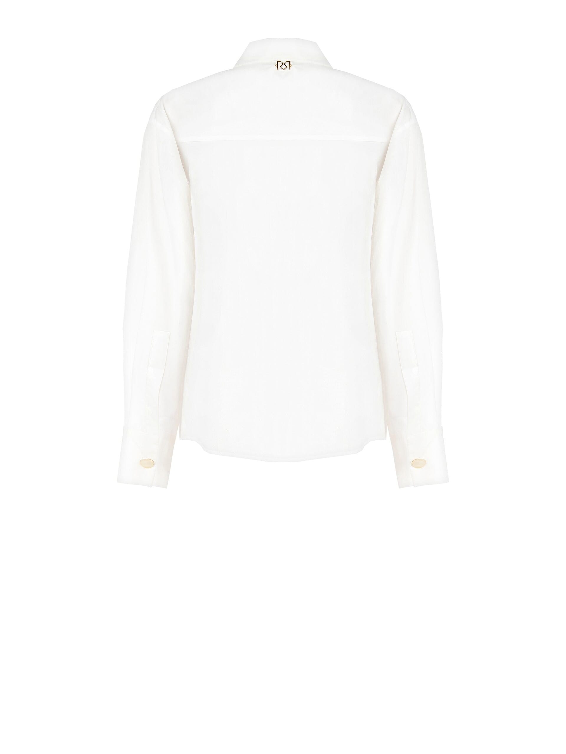 Camicia Over In Cotone Con Bottoni A Scomparsa E 3 Bottoni Decor Rinascimento