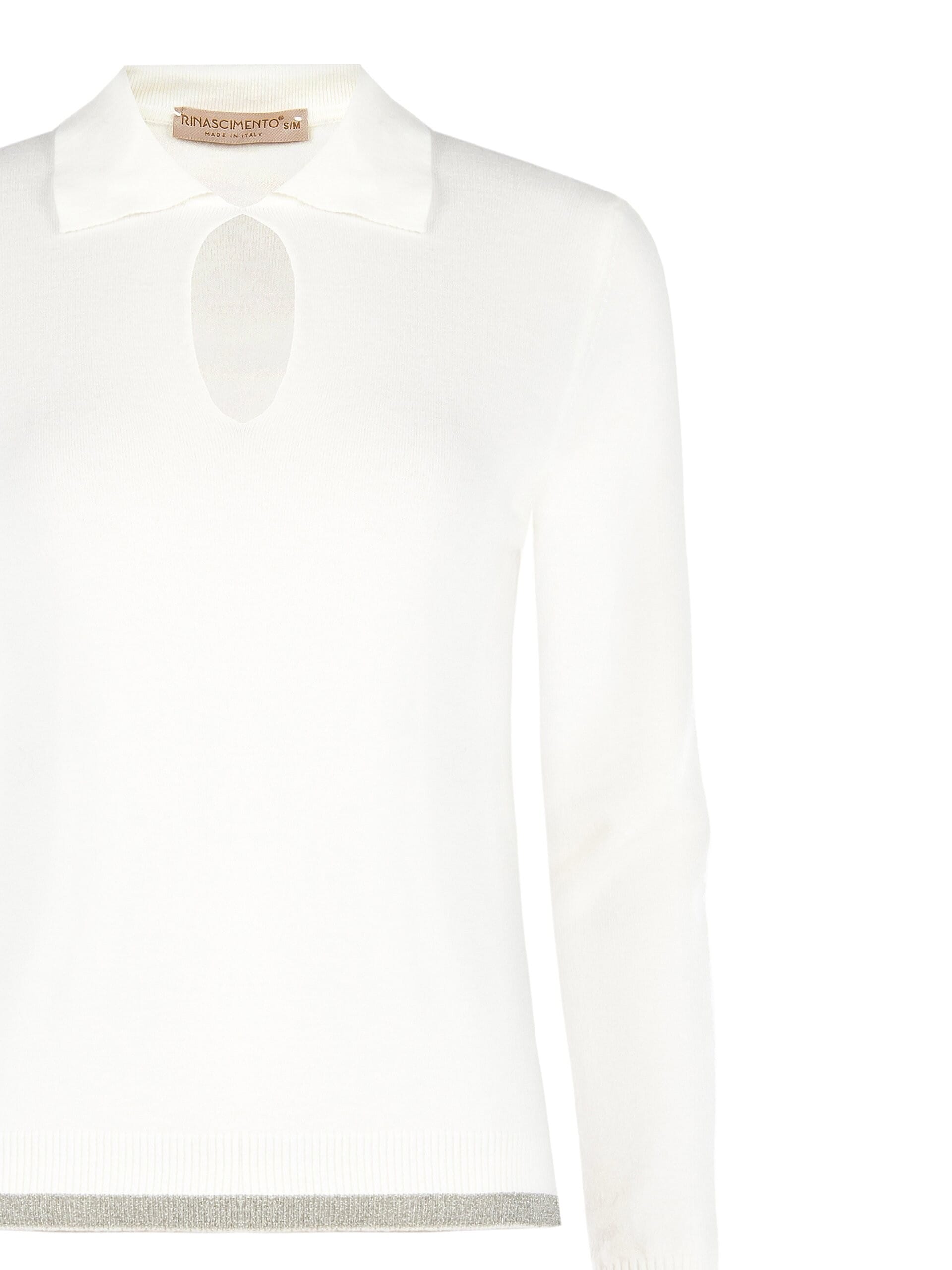 Maglione Aderente Con Colletto E Cut-Out A Goccia Rinascimento