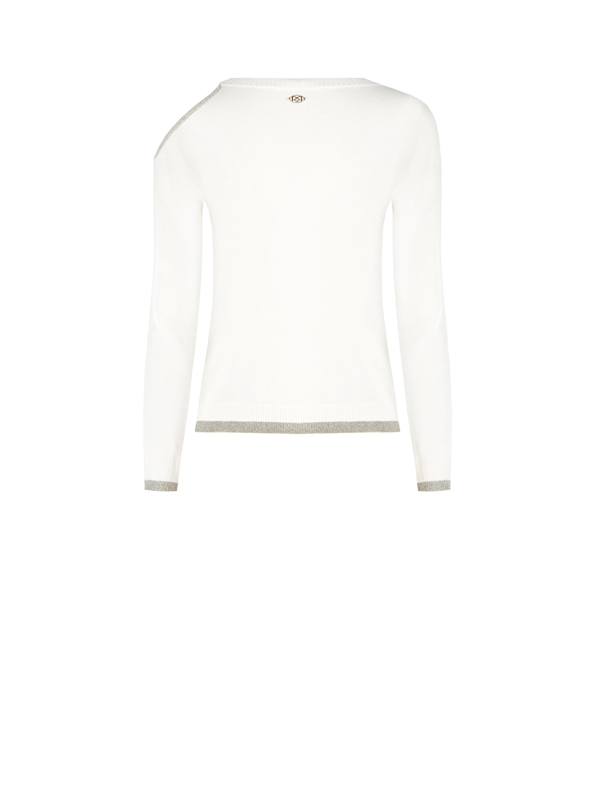 Maglia Girocollo Con Cut - Out Sulla Spalla E Inserto In Lurex Rinascimento