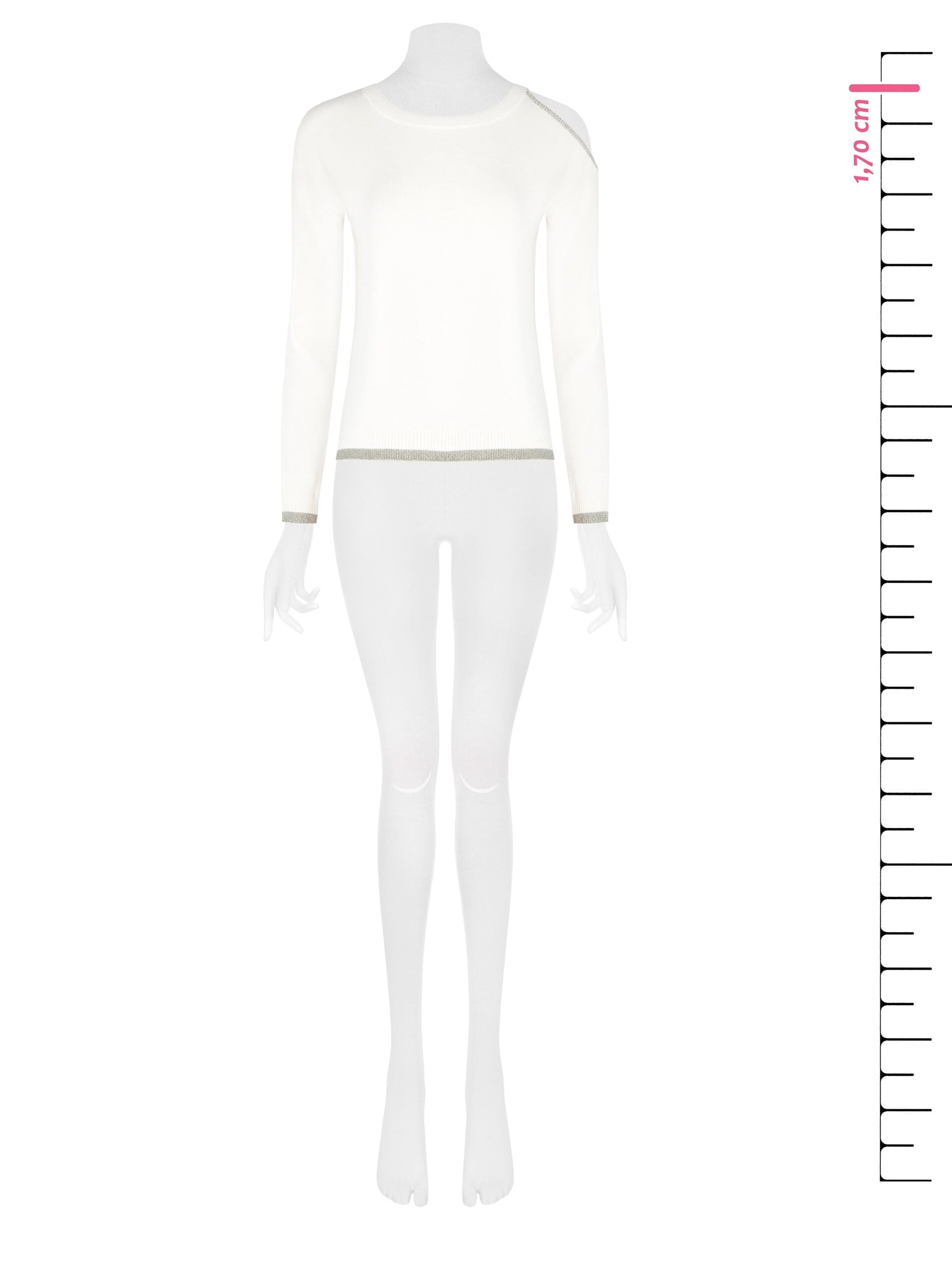 Maglia Girocollo Con Cut - Out Sulla Spalla E Inserto In Lurex Rinascimento