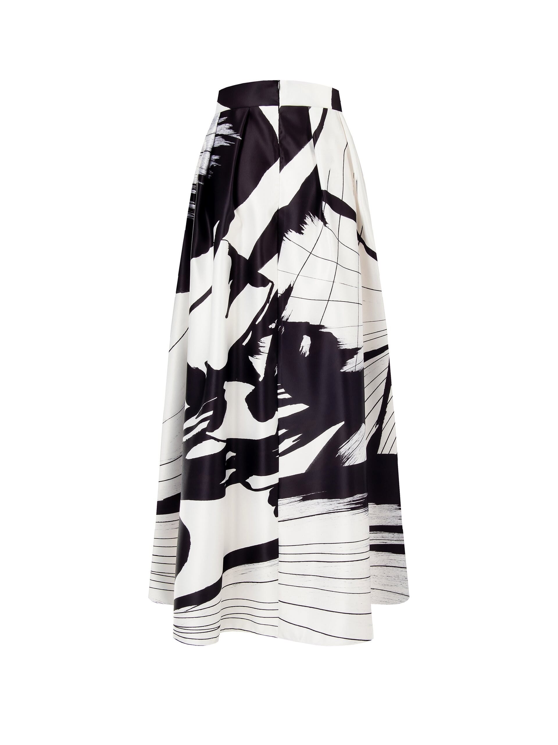 Gonna Maxi A Ruota In Raso Duchesse Con Tasche Rinascimento