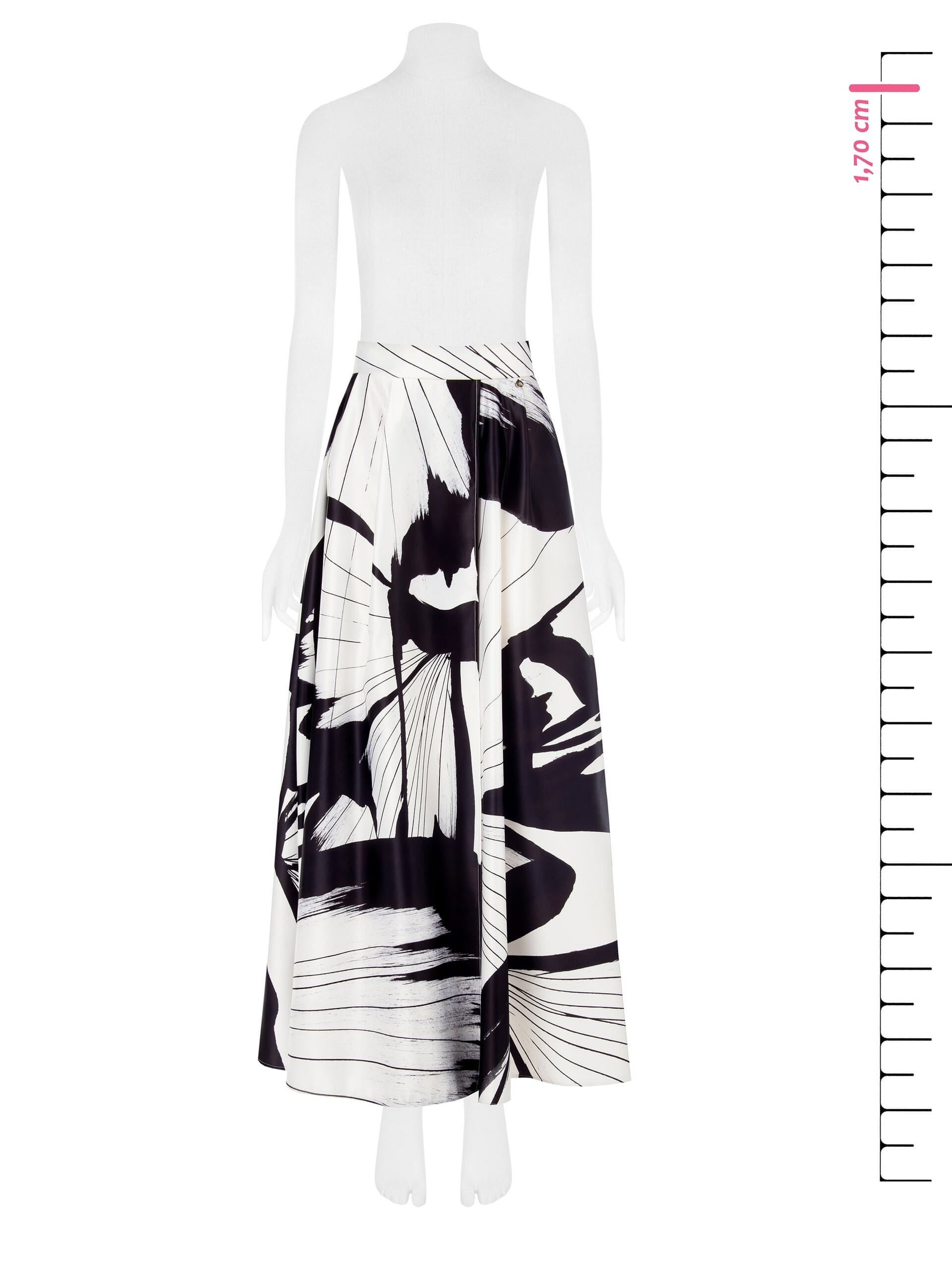 Gonna Maxi A Ruota In Raso Duchesse Con Tasche Rinascimento