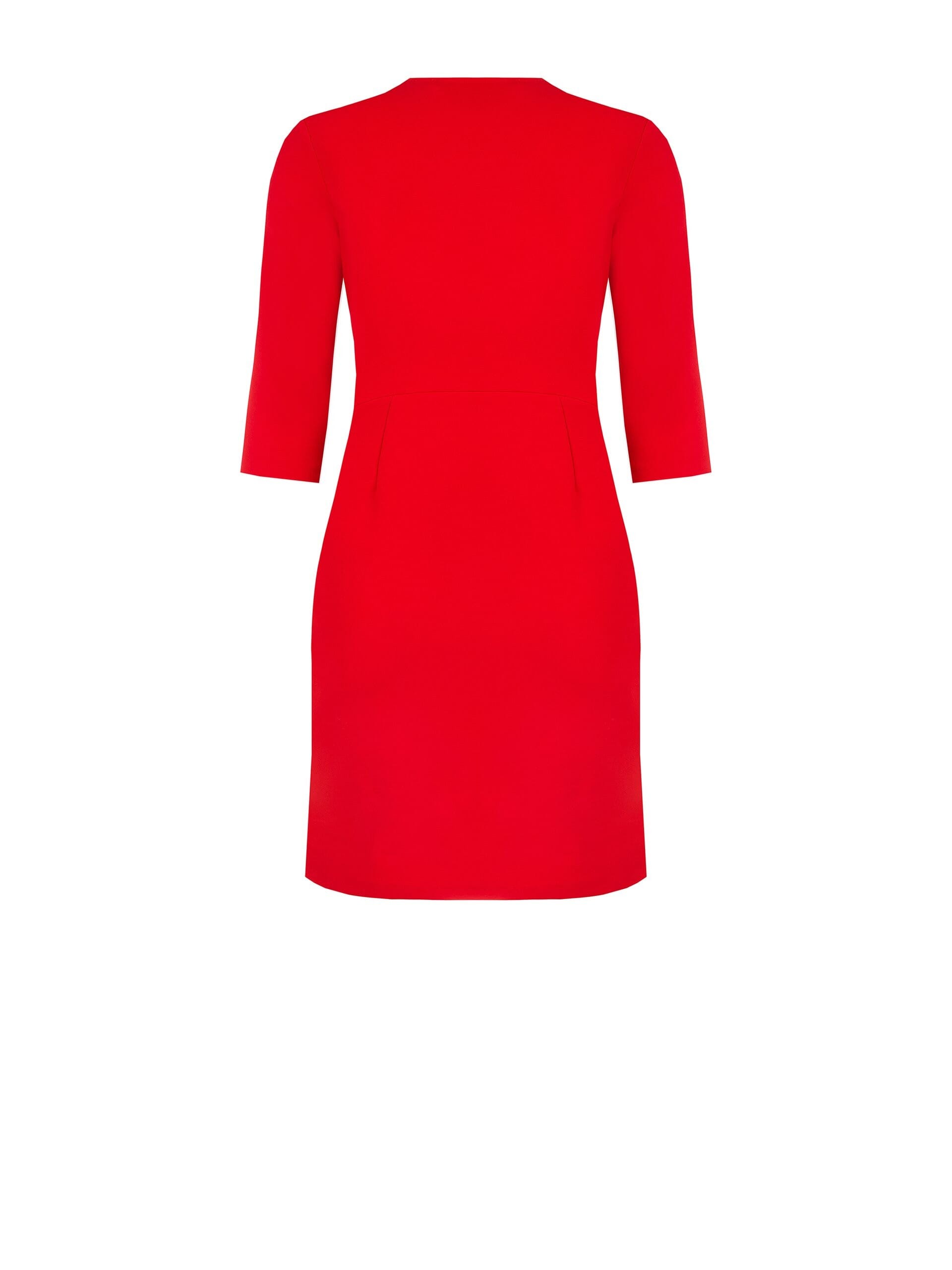 Curvy Sheath Short Dress In Scuba Crepe Crisscross With Rinascimento Curvy Chain Detail