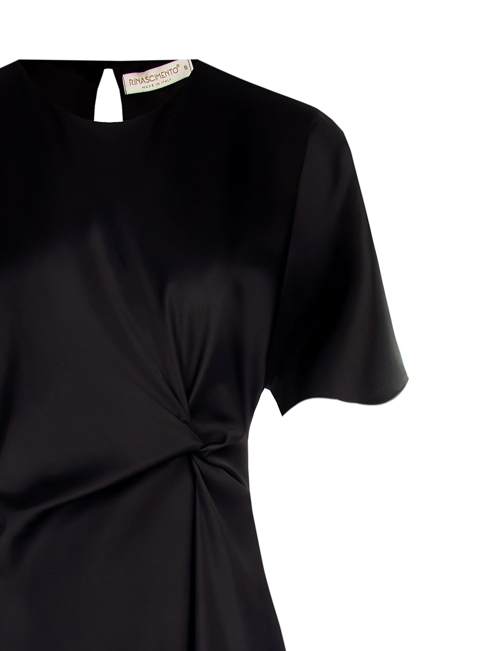 Abito Lungo In Raso Arricciato Su Un Fianco Rinascimento