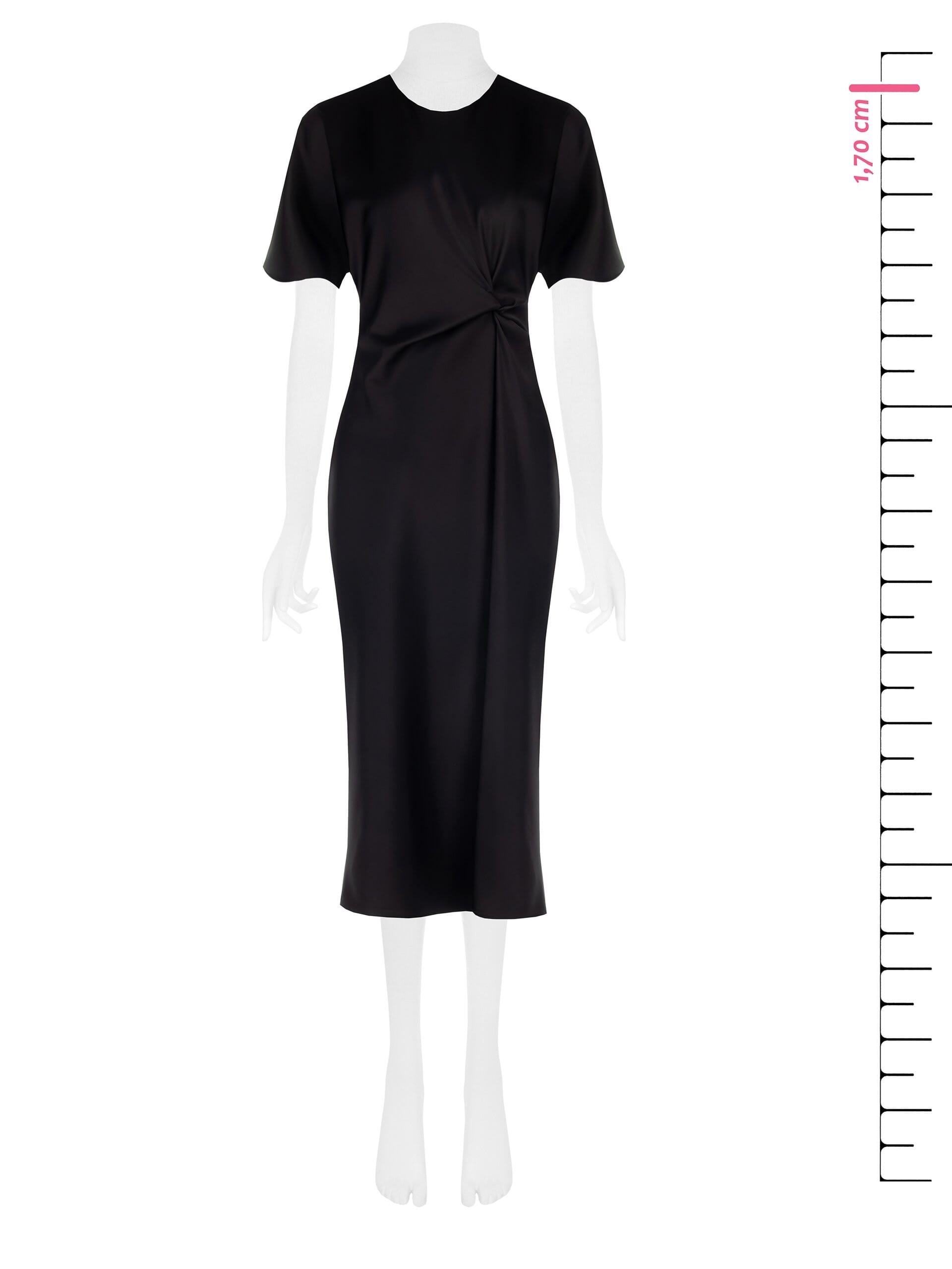 Abito Lungo In Raso Arricciato Su Un Fianco Rinascimento