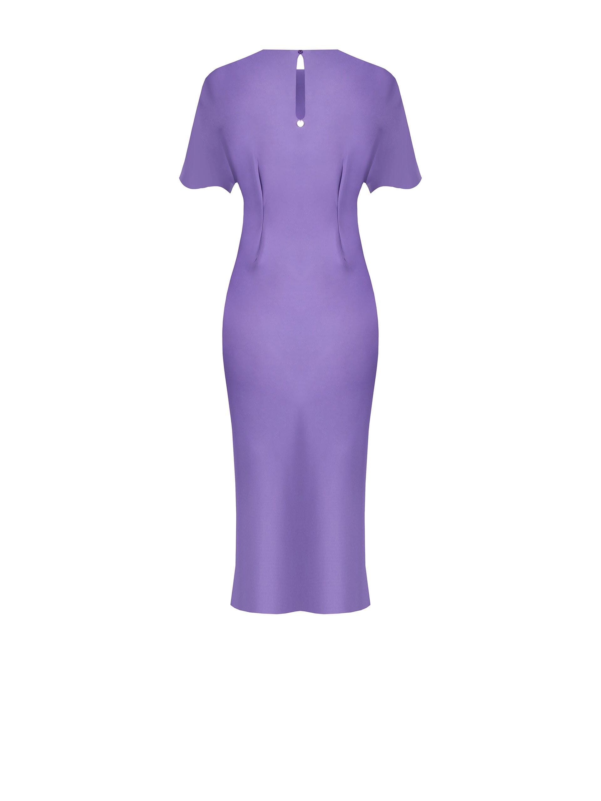 Abito Lungo In Raso Arricciato Su Un Fianco Rinascimento