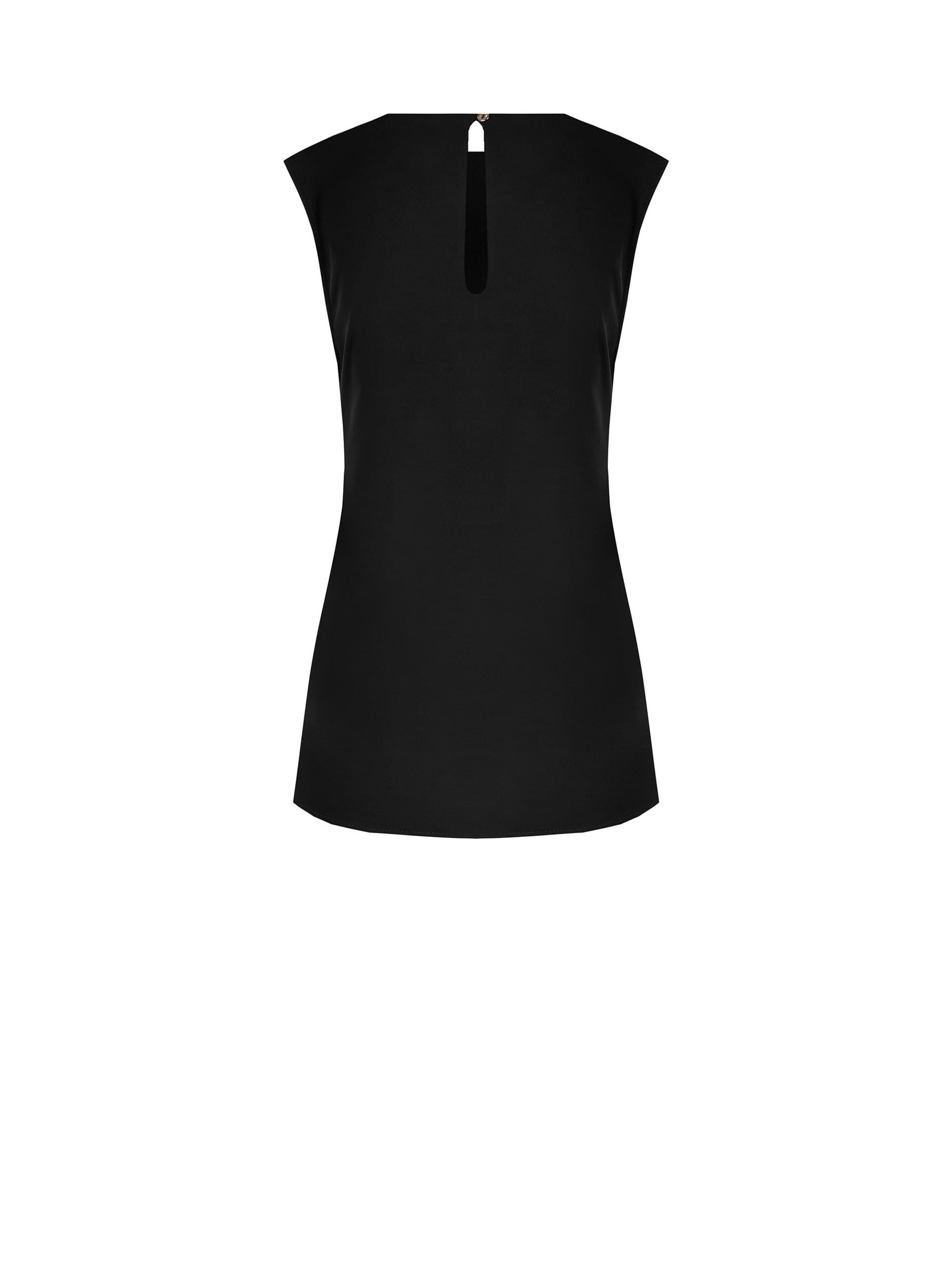 Top Asimmetrico Lungo In Tessuto Fluido Arricciato Su Un Fianco Rinascimento