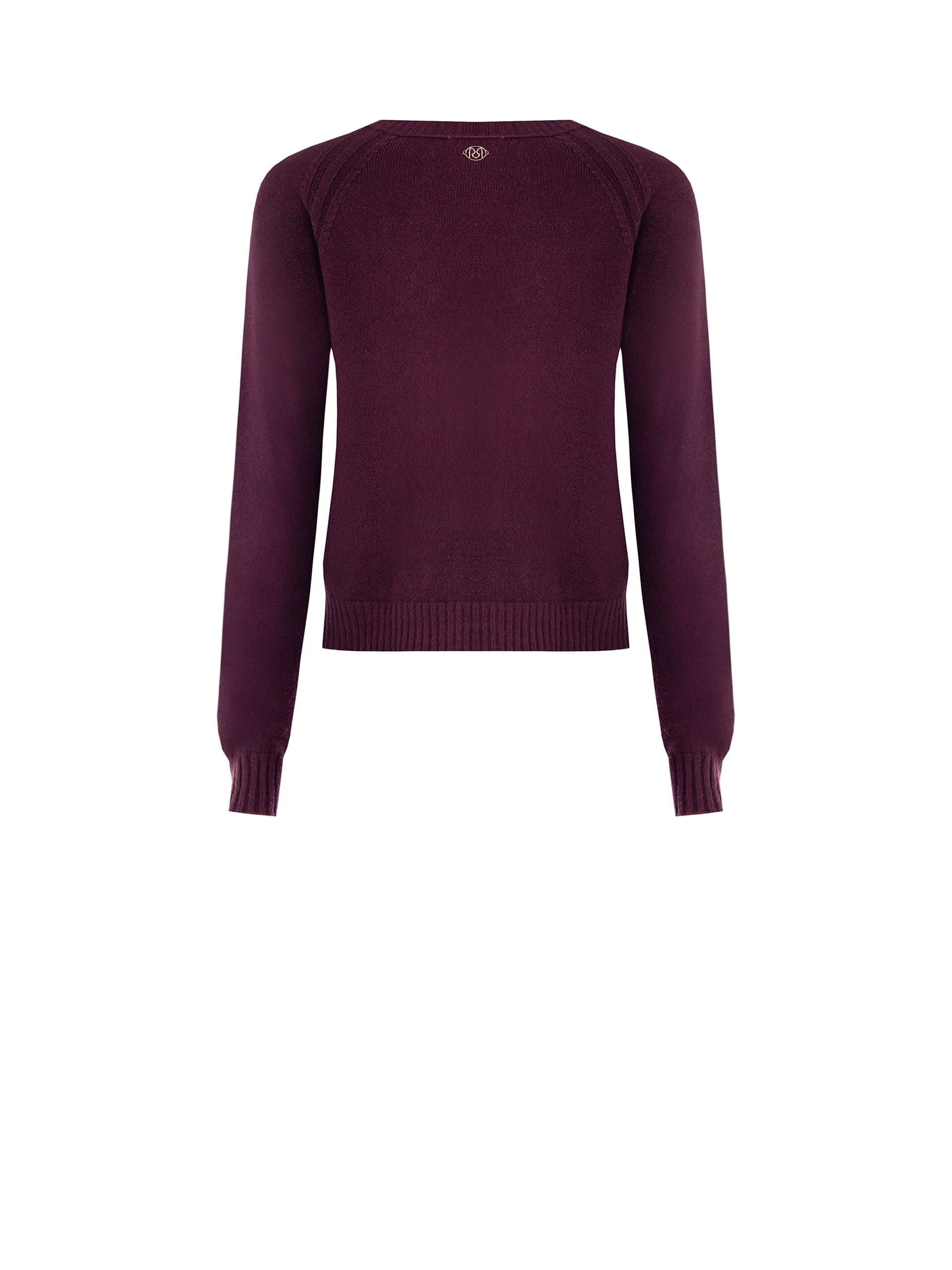 Maglione Cardigan con Scollo a V e Bottoni Gioiello Rinascimento