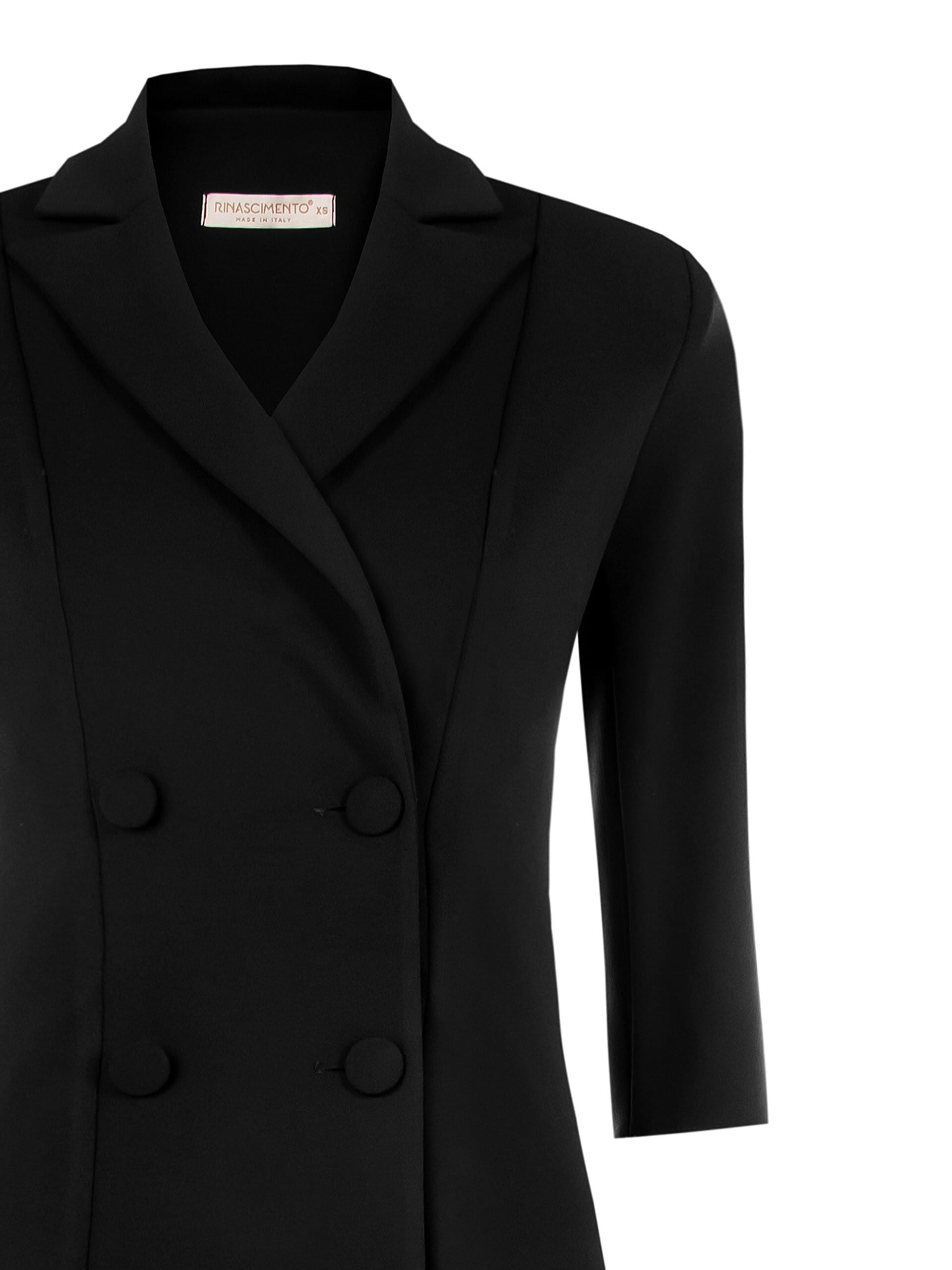 Abito A Tubino In Scuba Crepe Con Bottoni Coordinati E Maniche A 3/4 Rinascimento