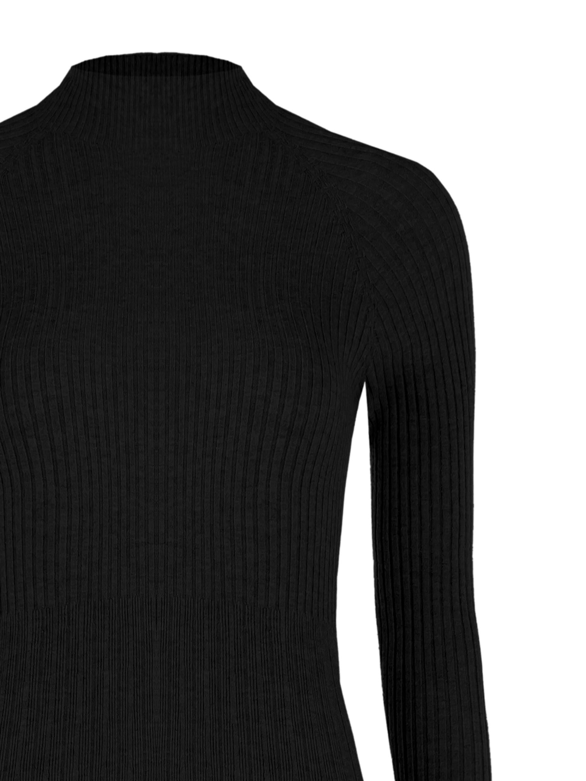 Abito Lungo Dolcevita In Maglia A Coste Rinascimento