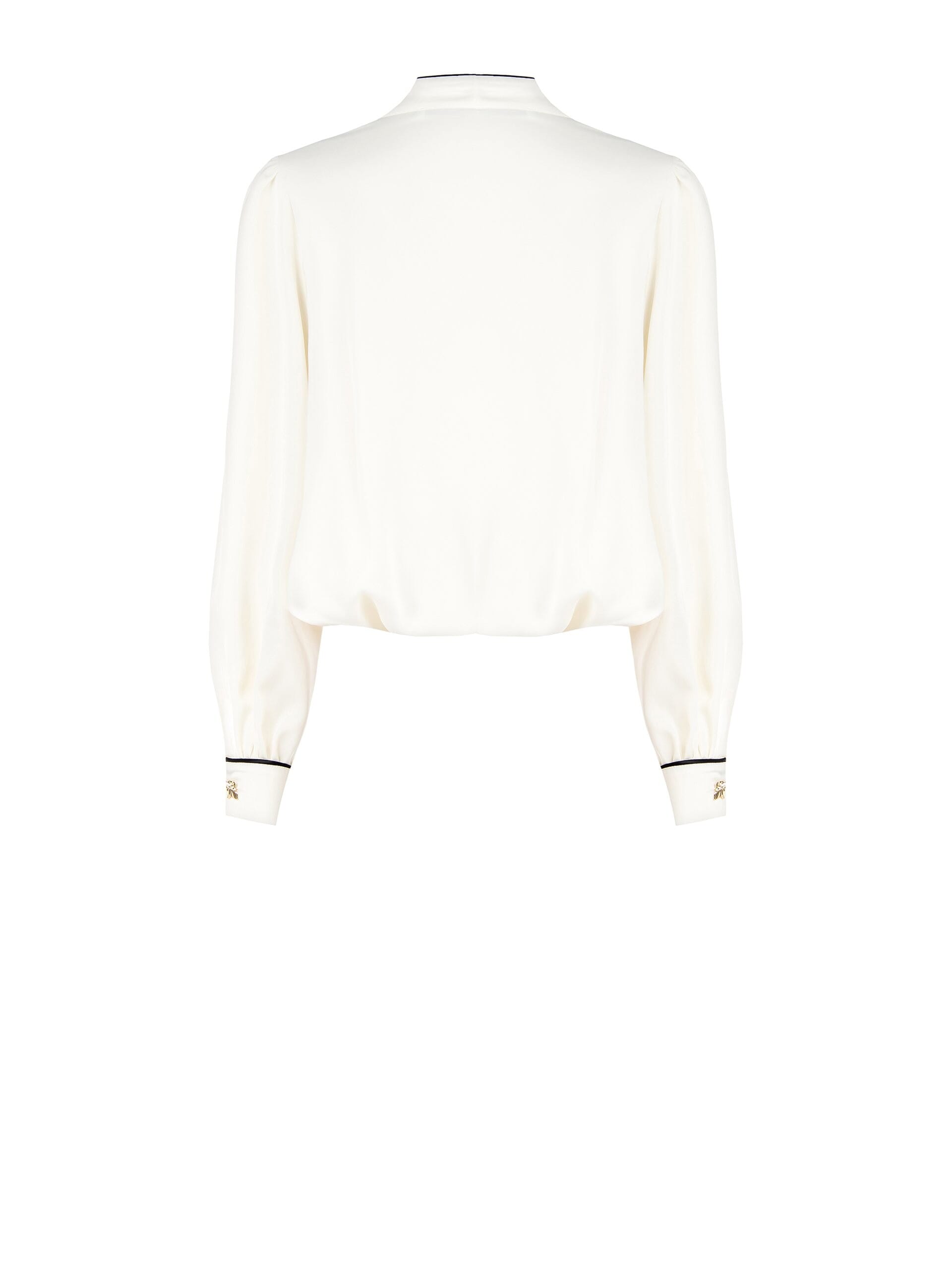 Chemisier ballon en satin large avec lien Rinascimento