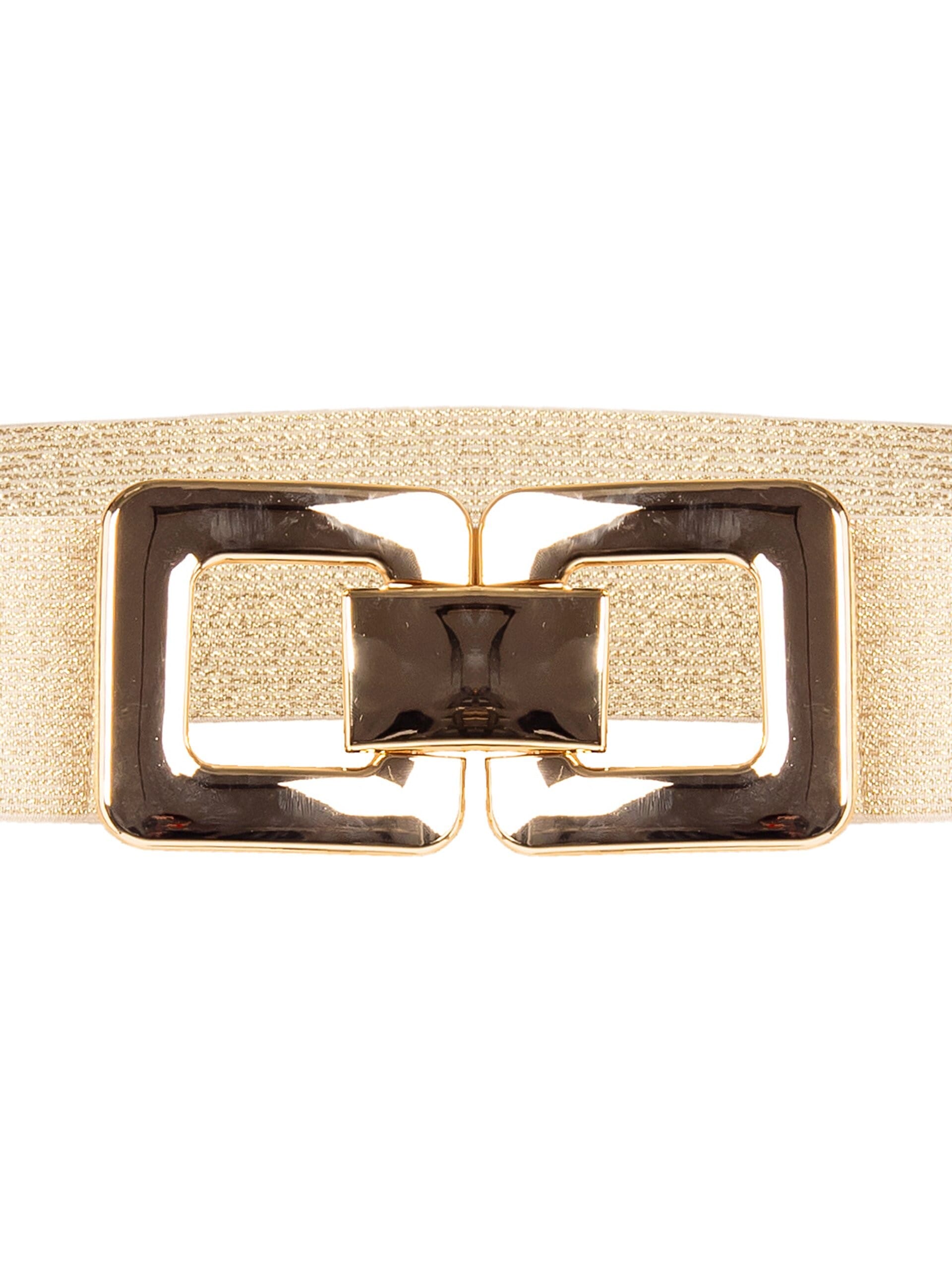 Cintura Elastica Con Lurex E Maxi Fibbia Rinascimento