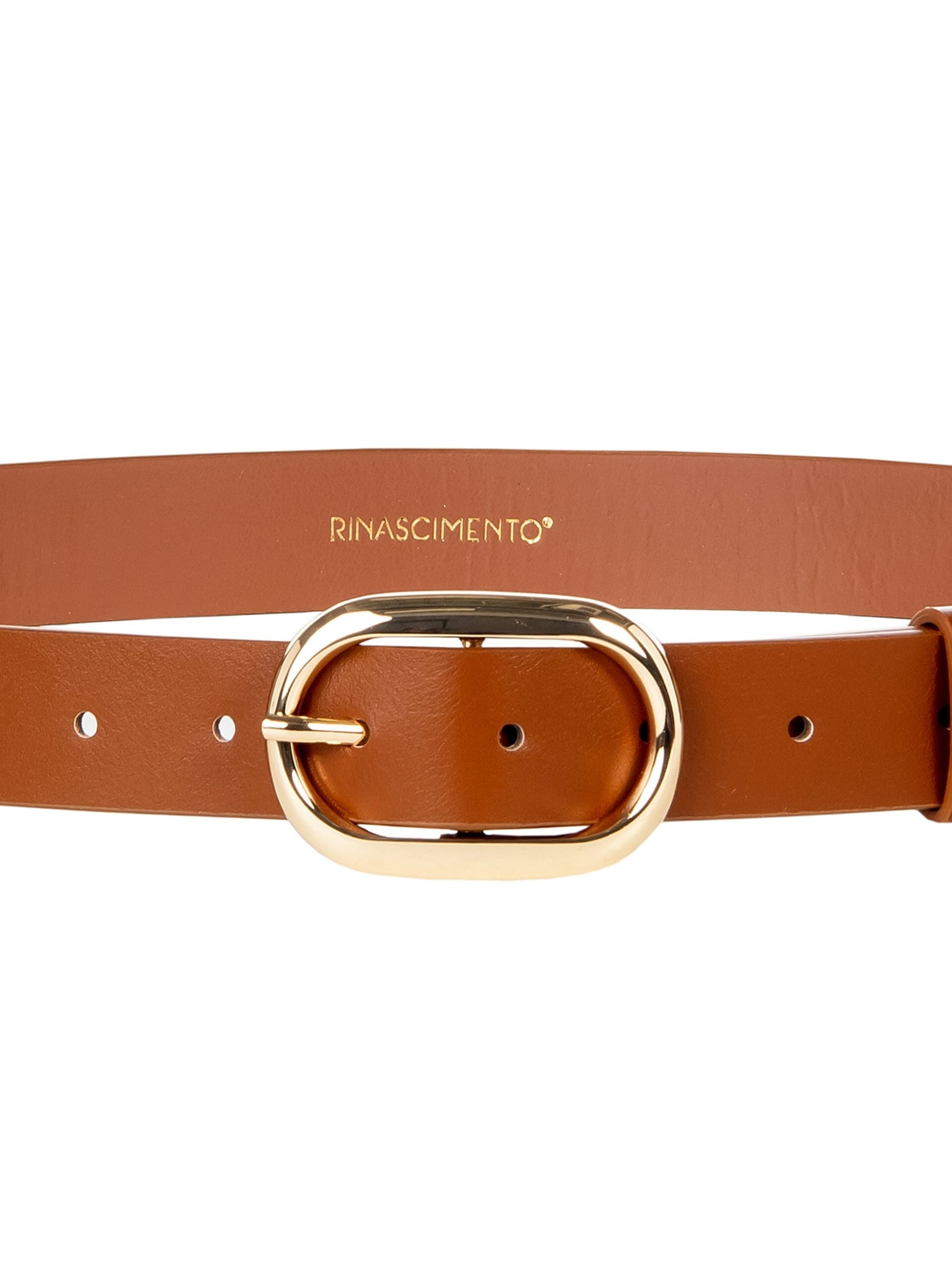 Cintura Sottile In Similpelle Con Logo RR Rinascimento