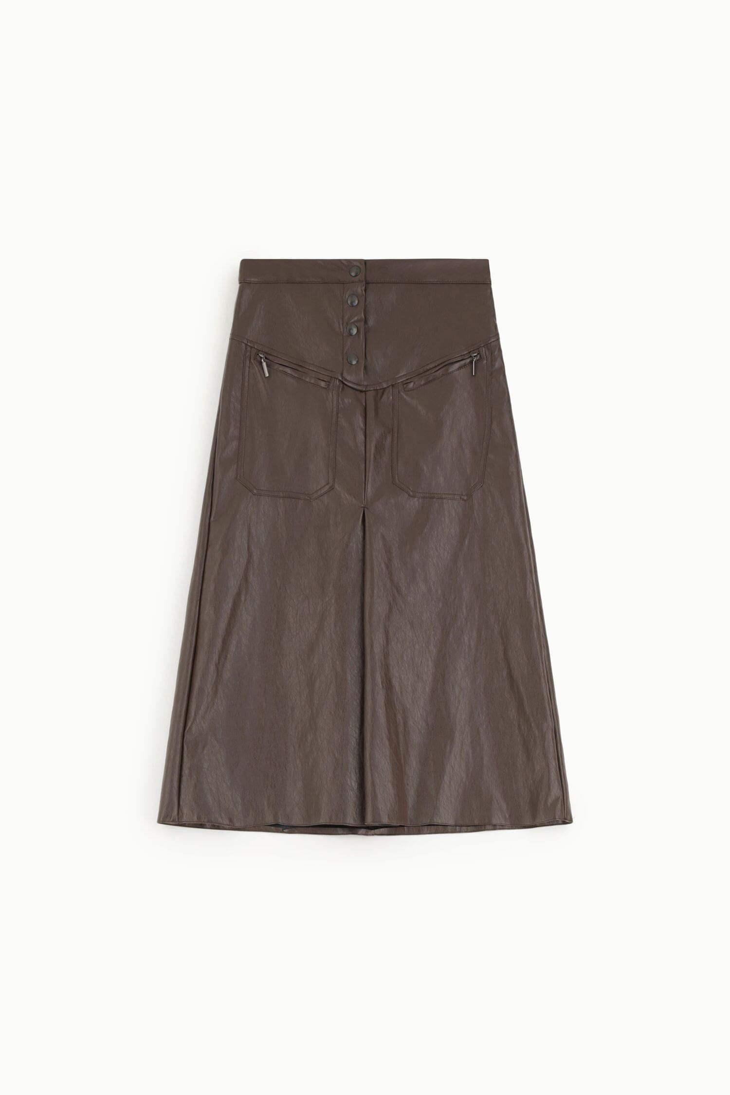 Gonna A Mezza Lunghezza Con Bottoni E Tasche Zip Dixie