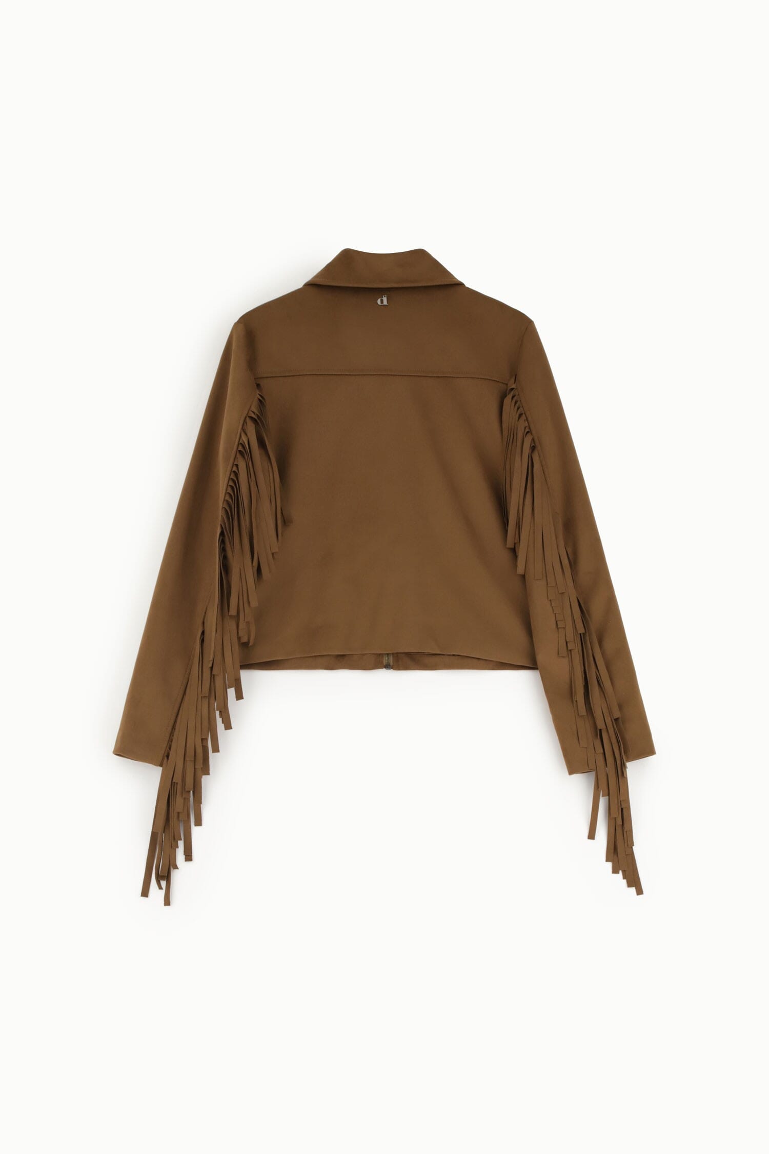 Blazer Corto Con Frange E Zip Frontale Dixie