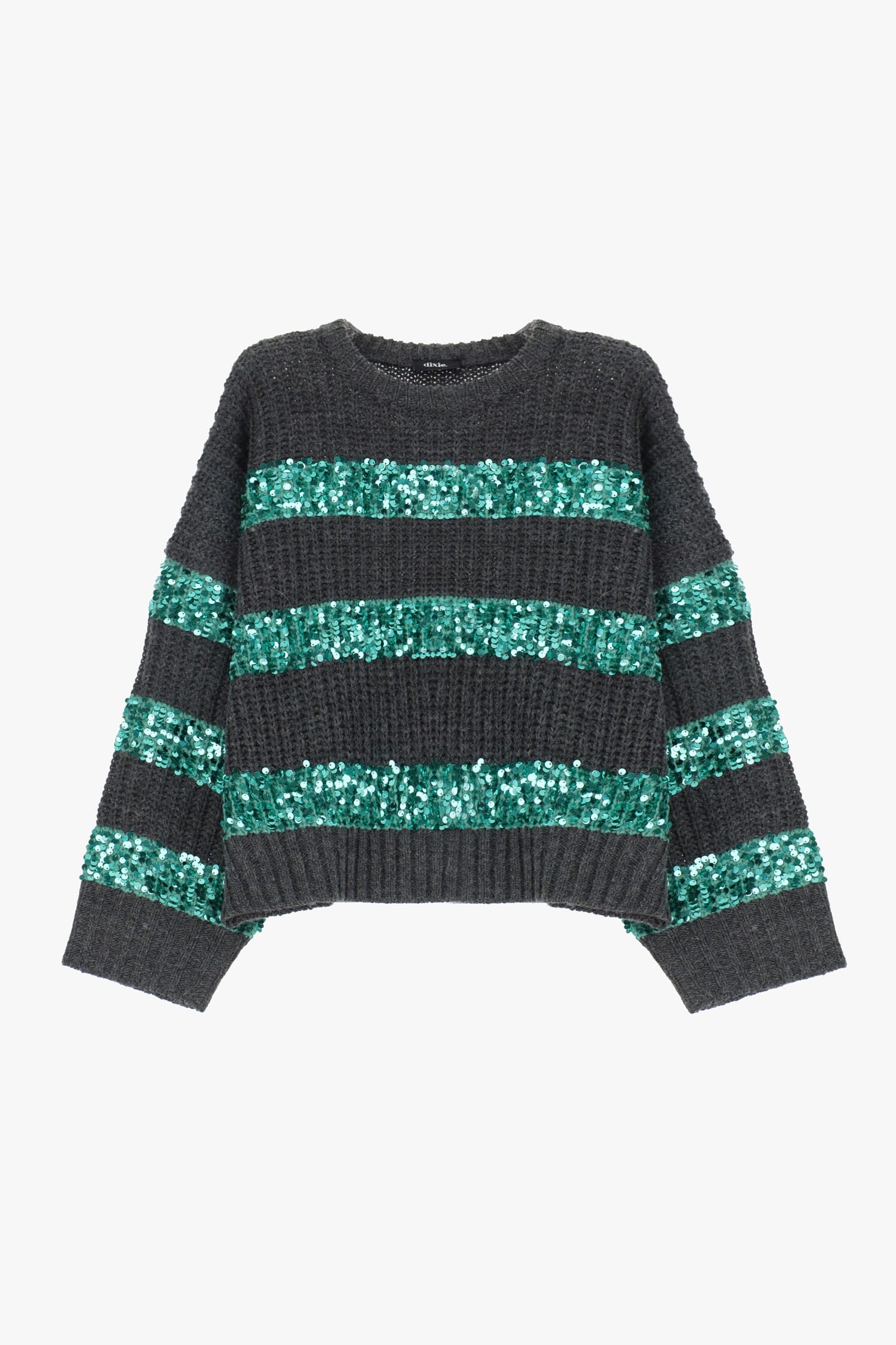 Maglione A Righe Con Paillettes Brillanti Dixie