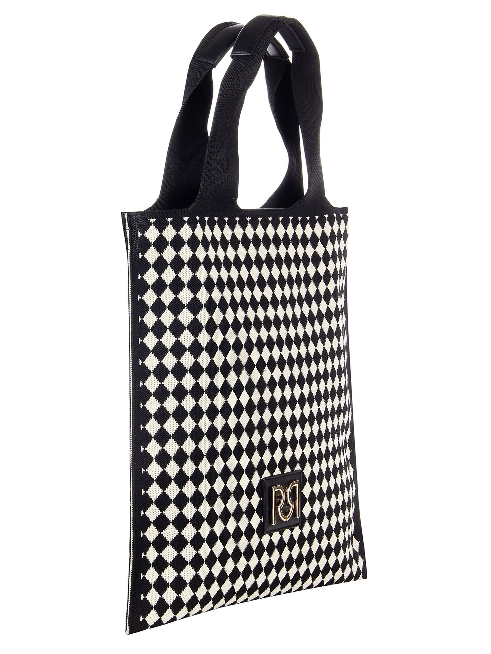 Borsa Shopper Maxi In Tela Con Pochette Interna E Tracolla Removibile Rinascimento