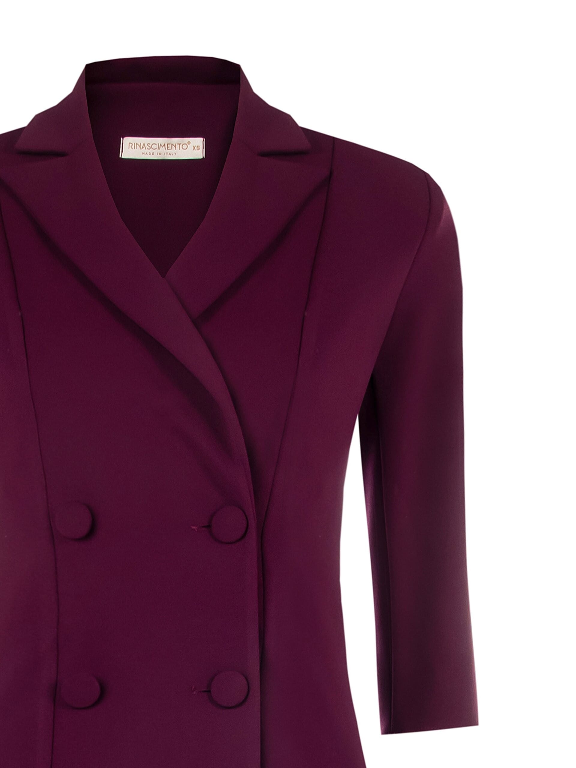 Abito A Tubino In Scuba Crepe Con Bottoni Coordinati E Maniche A 3/4 Rinascimento