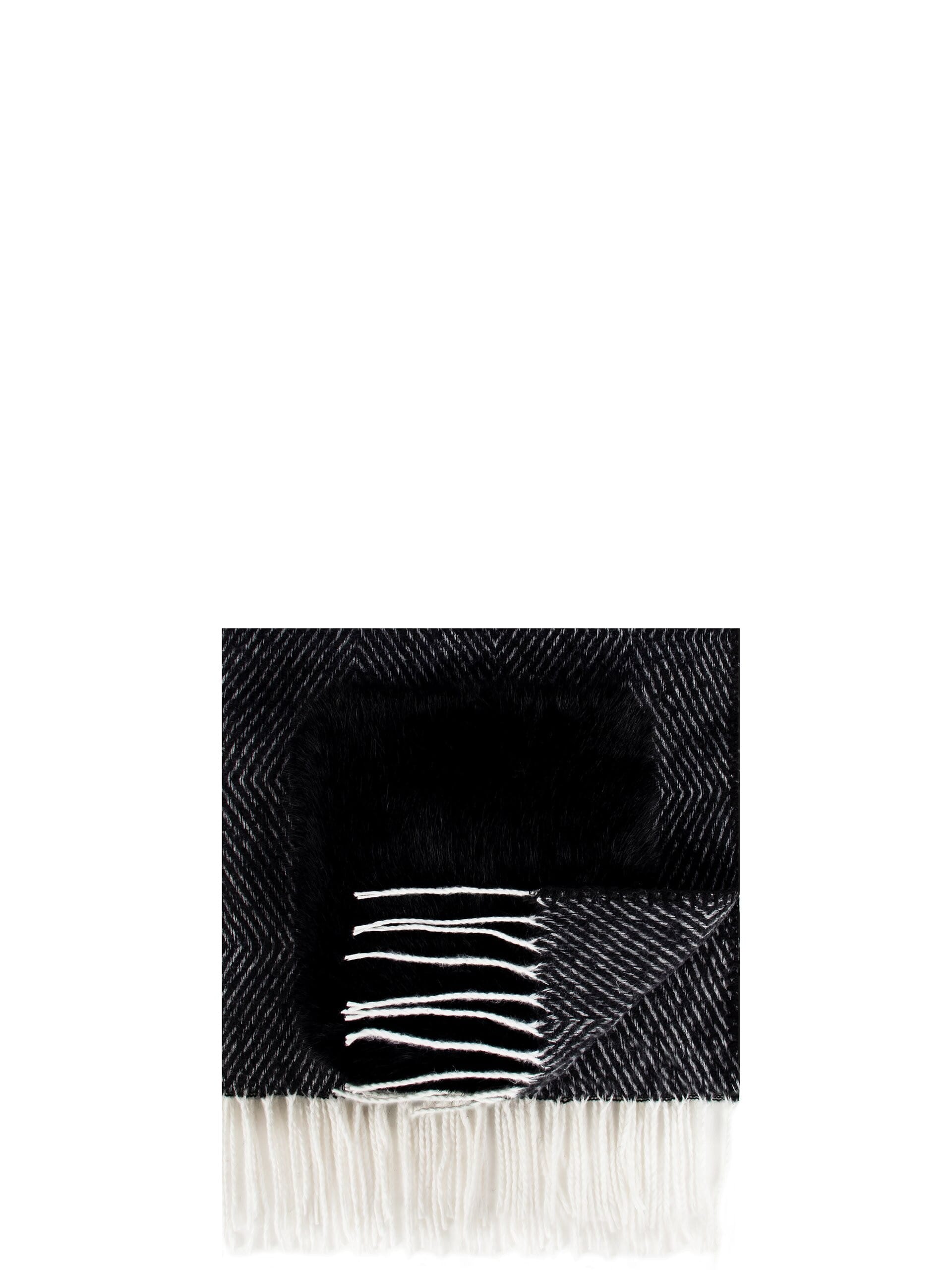 Sciarpa Maxi A Spina Di Pesce Con Maxi Tasca In Pelliccia Sintetica Rinascimento