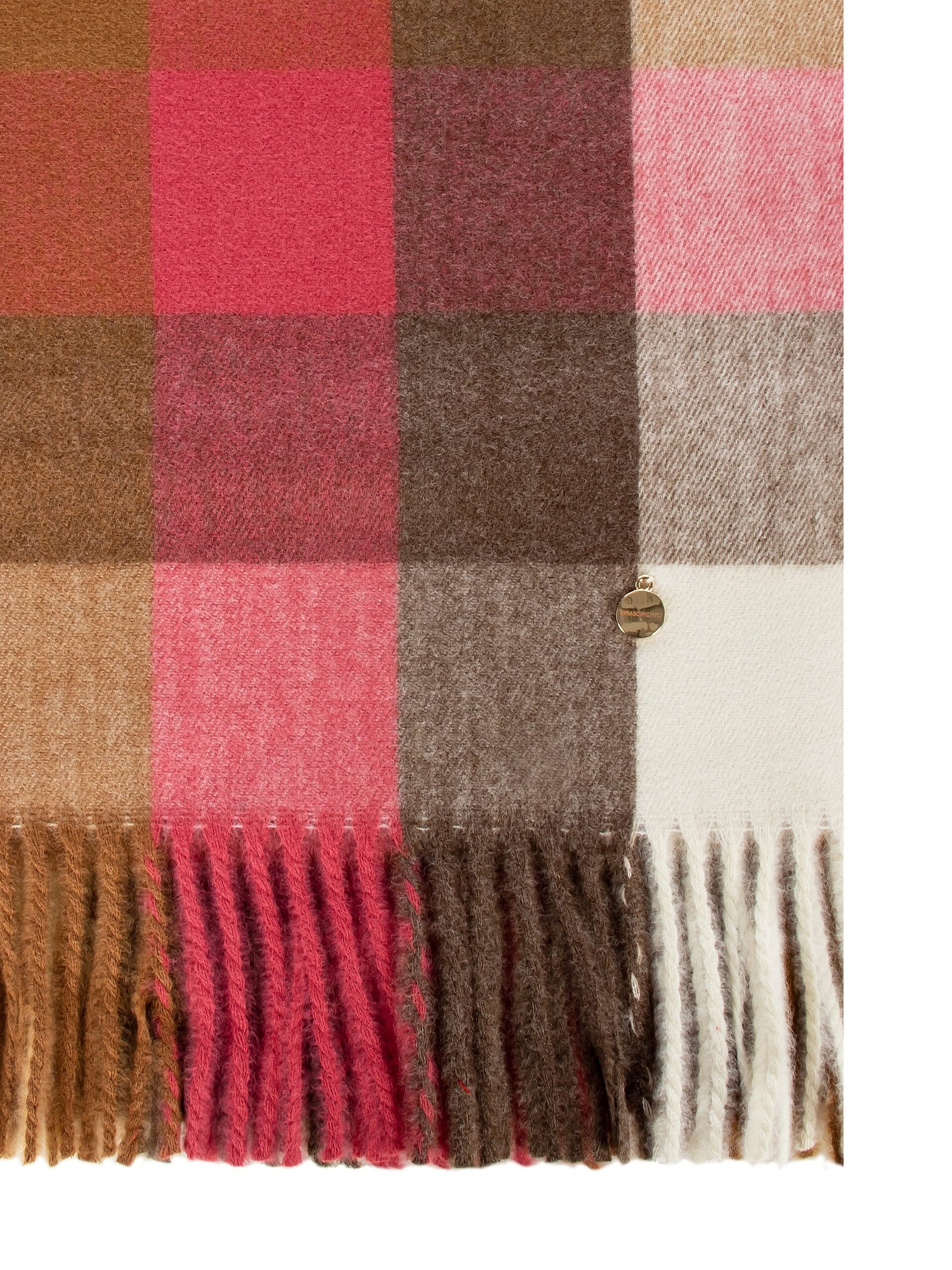 Sciarpa Media Morbida A Quadri Con Frange Rinascimento