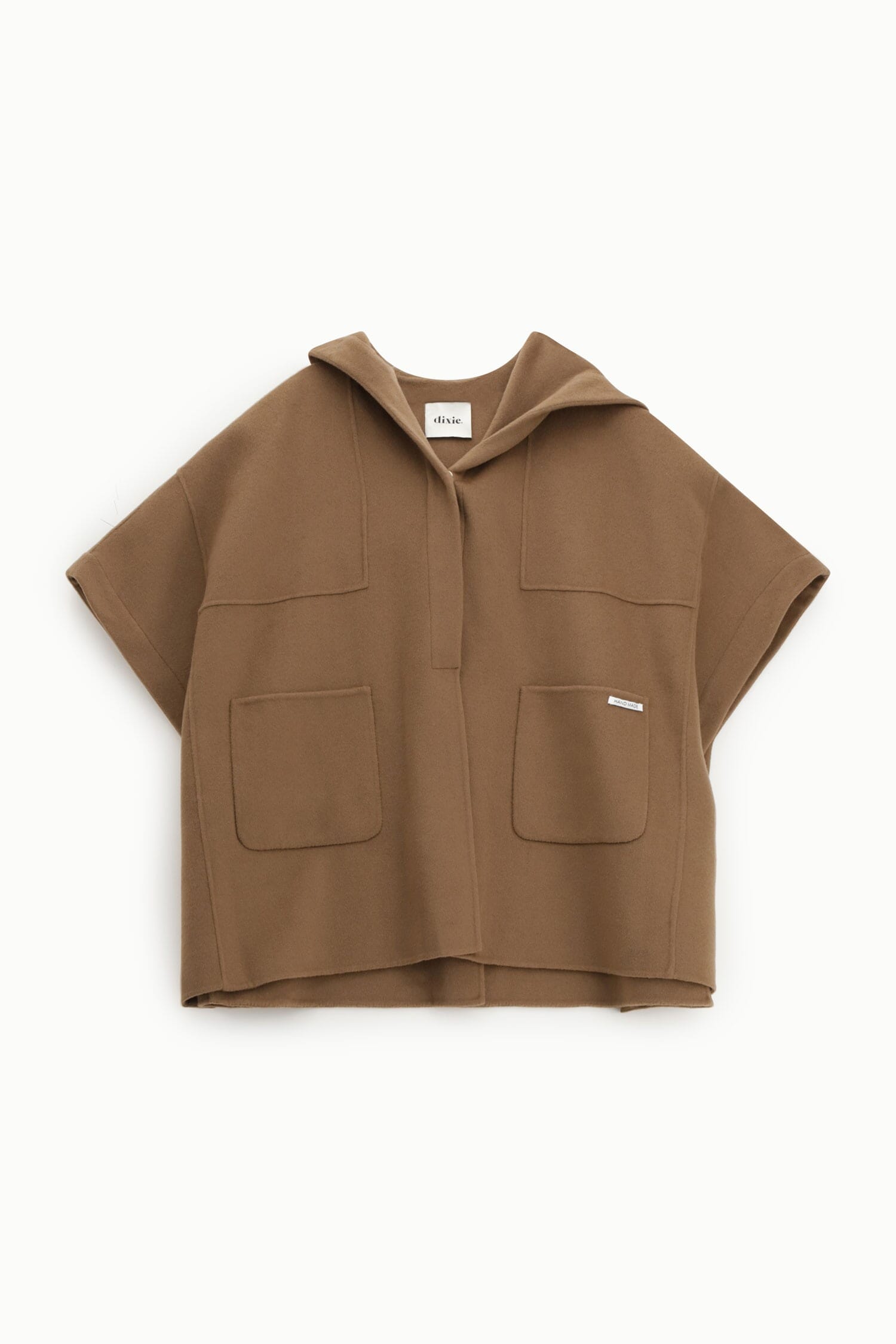 Short Vest With Hood And Square Pockets Dixie