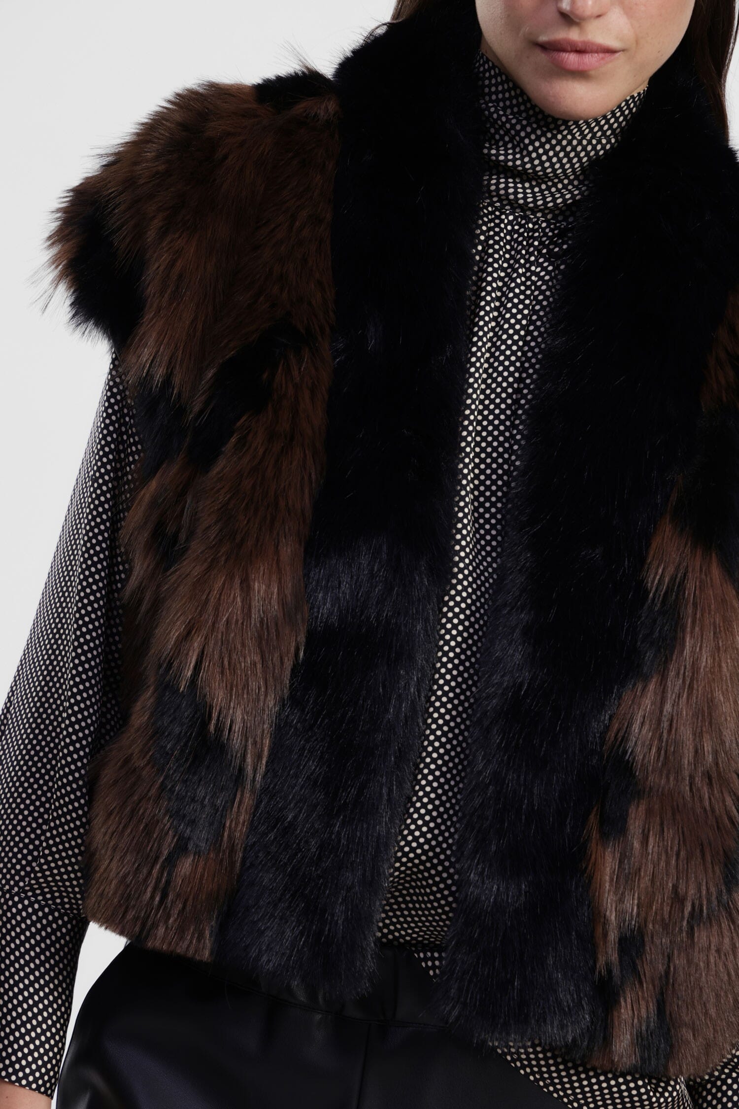 Eco-Fur Sleeveless Animal Effect Long Regular Dixie