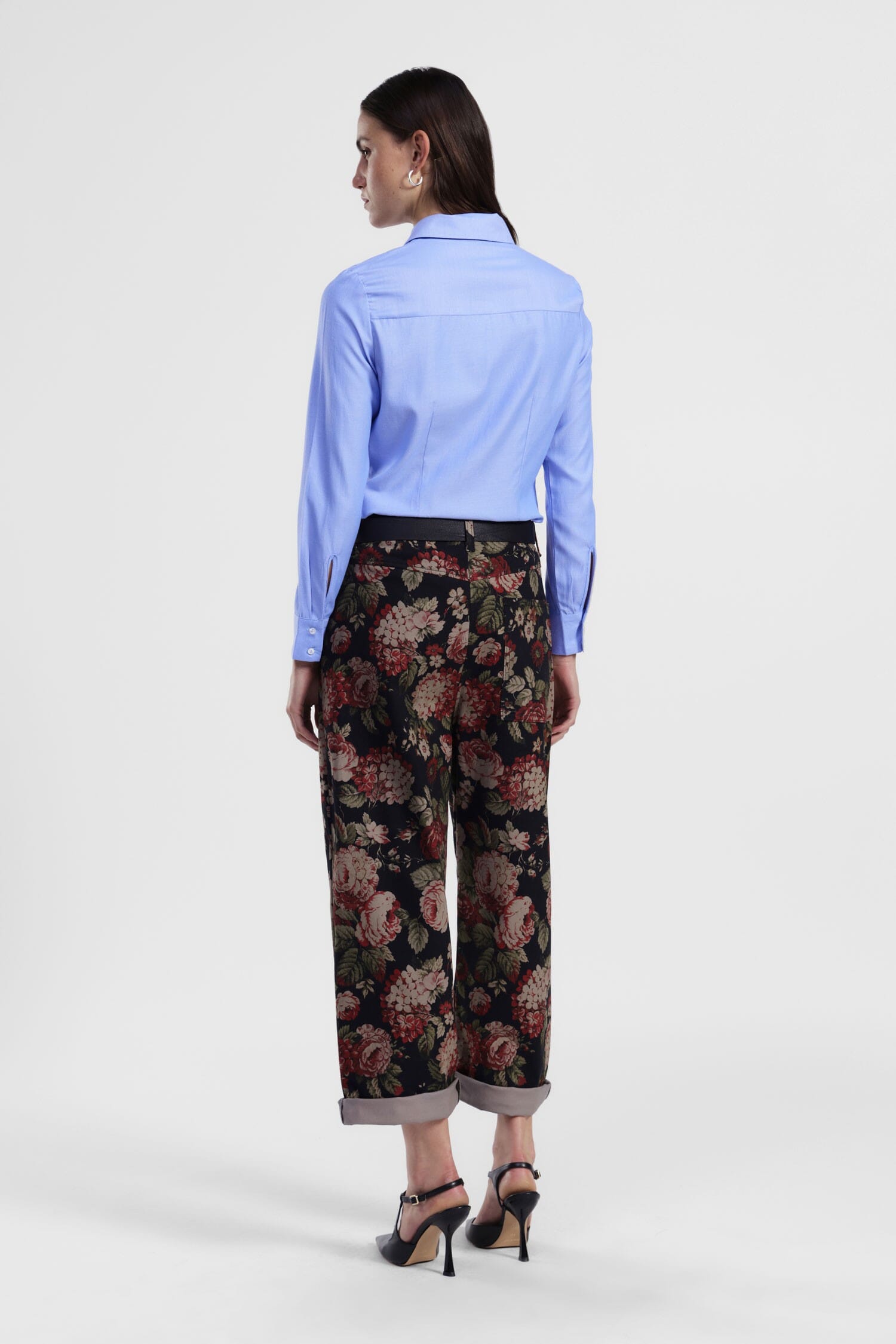 Pantalon Palace avec ceinture et motif floral Dixie
