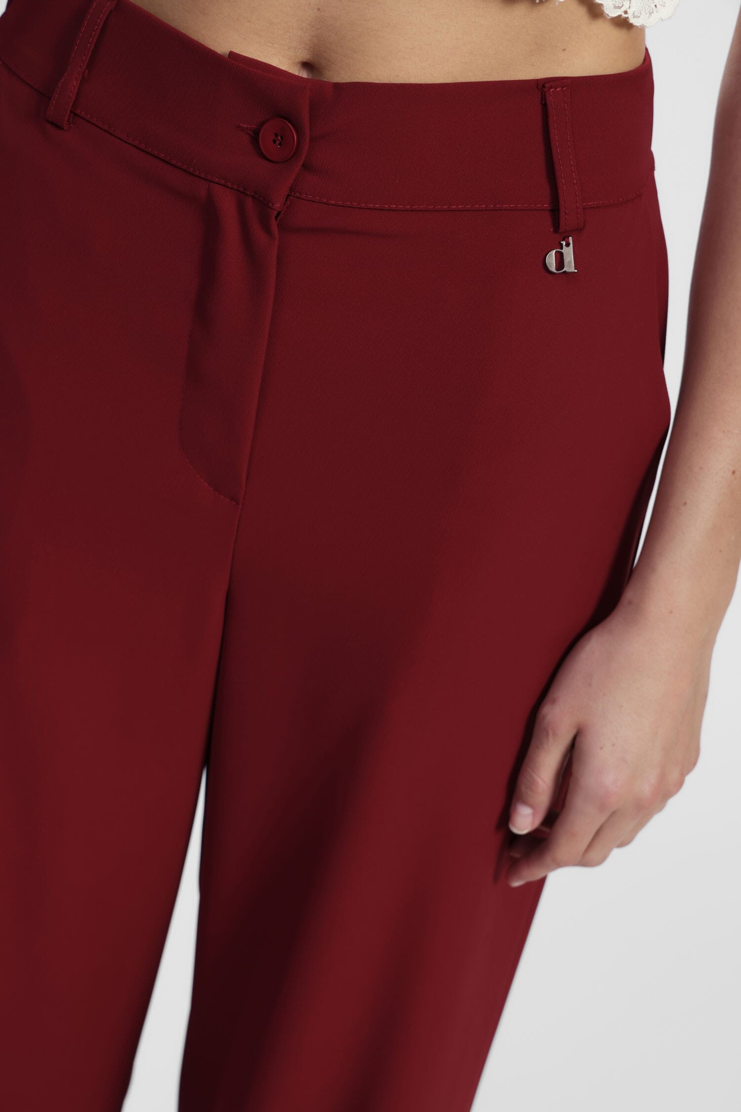 Pantaloni Palazzo Con Piega Centrale E Tasche Dixie