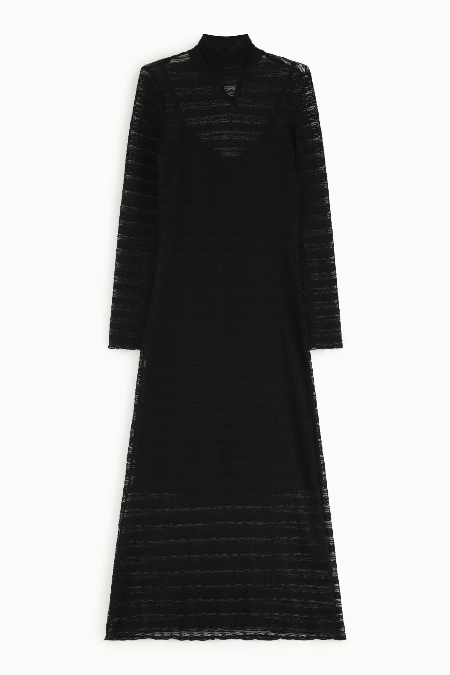 Robe longue transparente rayée à manches longues Dixie