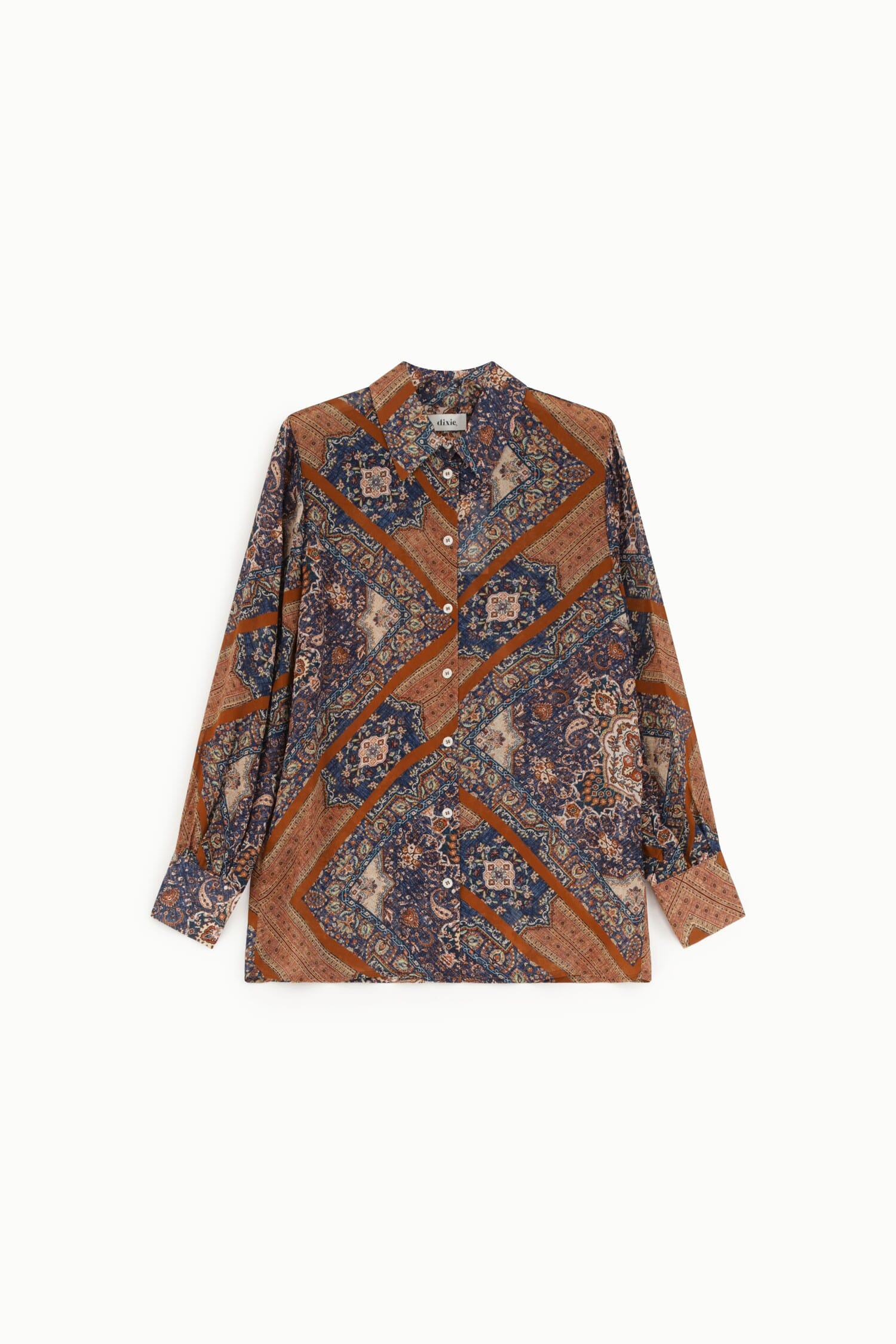 Chemise à motifs géométriques avec boutons sur le devant Dixie