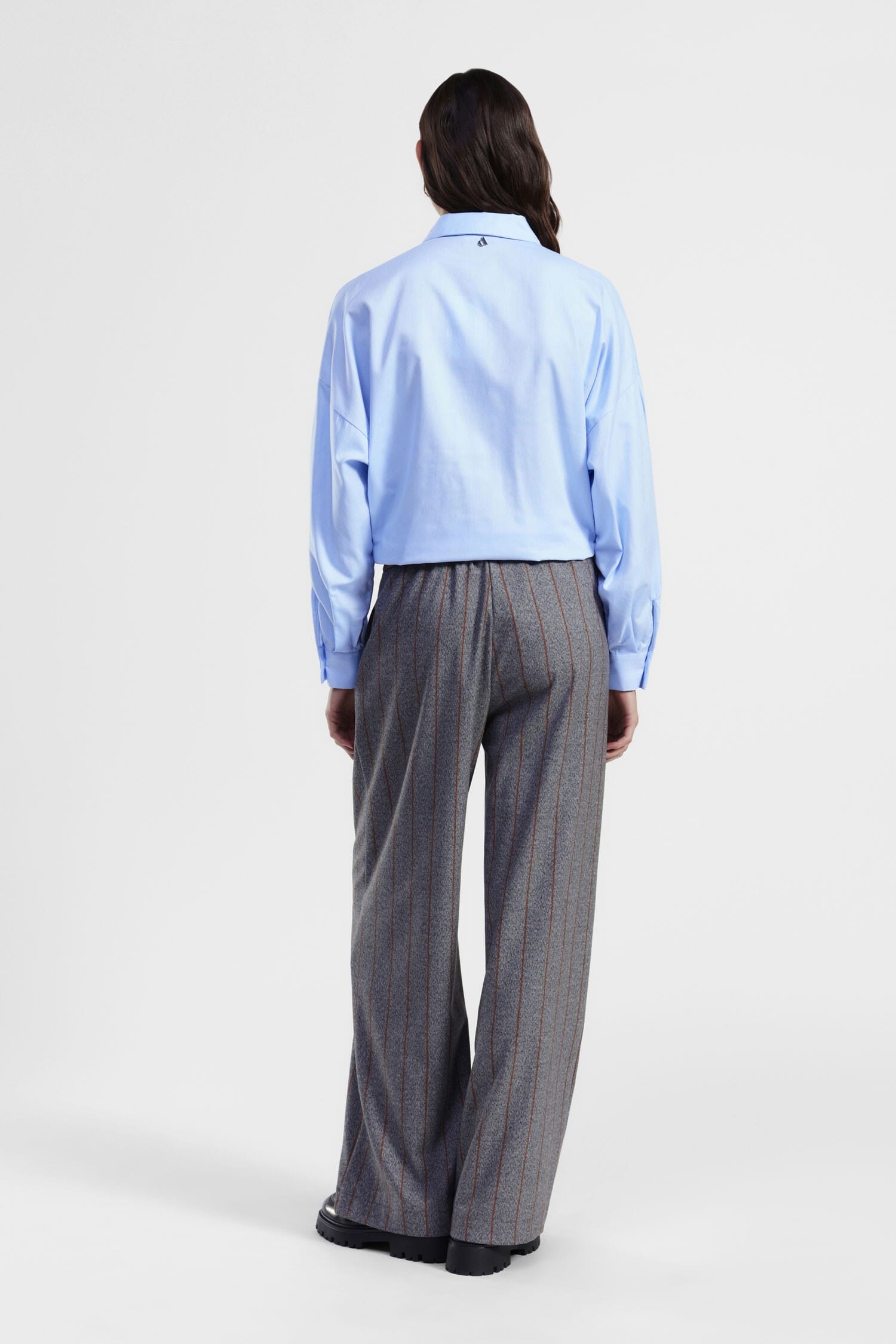 Dixie Striped Cropped Palace Trousers