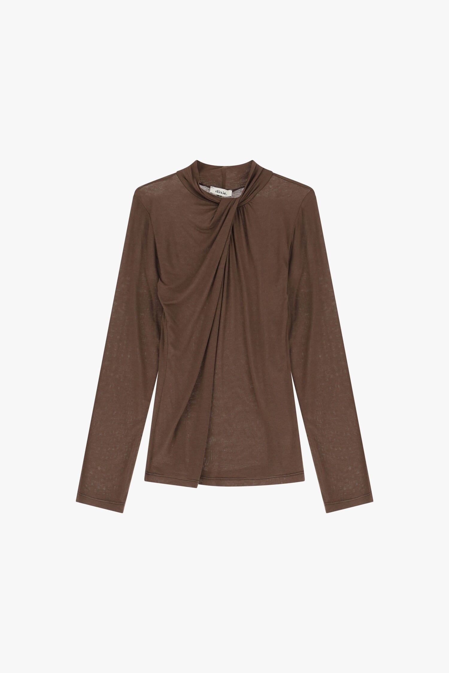 Dixie - Pull drapé à col montant