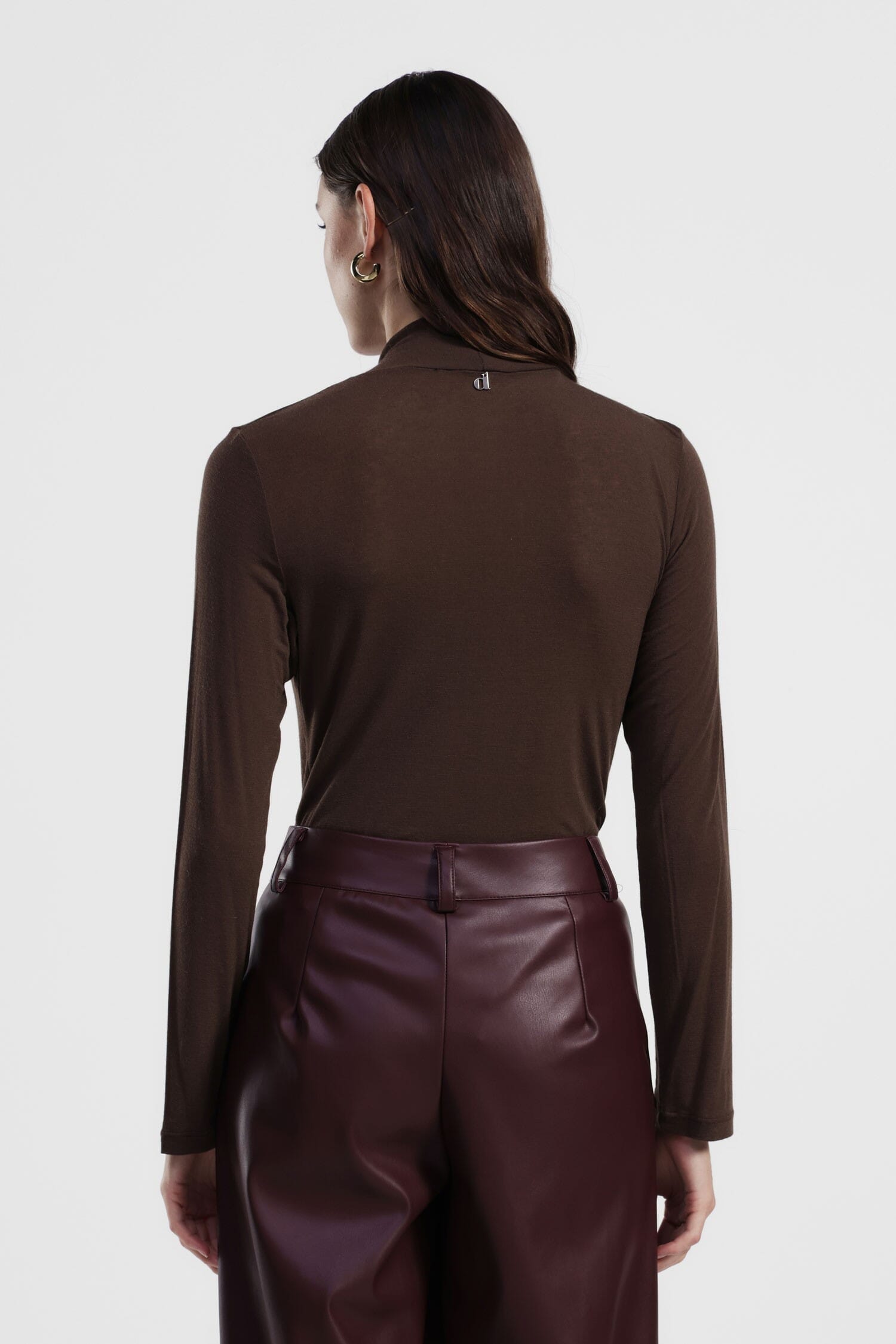 Dixie - Pull drapé à col montant