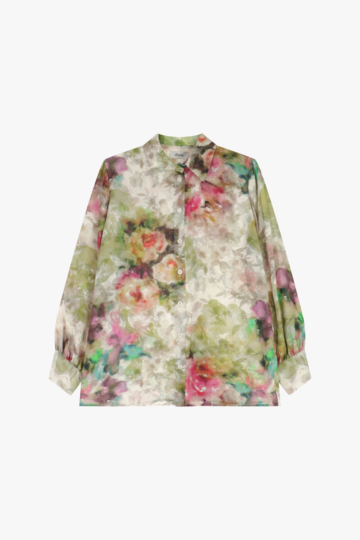 Shirt Con Stampa Floreale Acquerello E Maniche Lunghe Dixie
