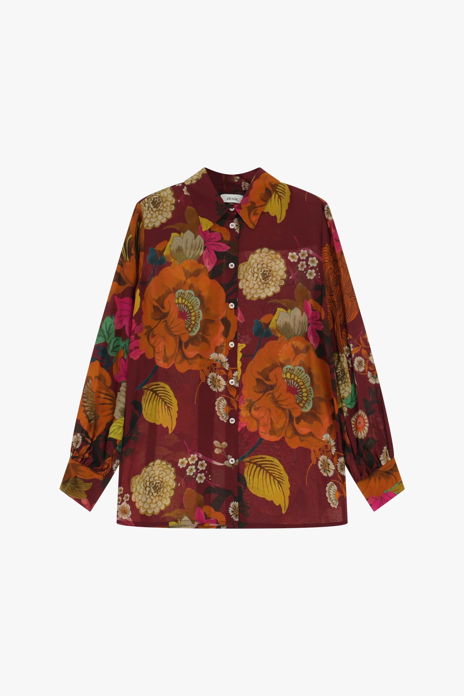 Camicia Fantasia Floreale Con Bottoni Frontali Dixie