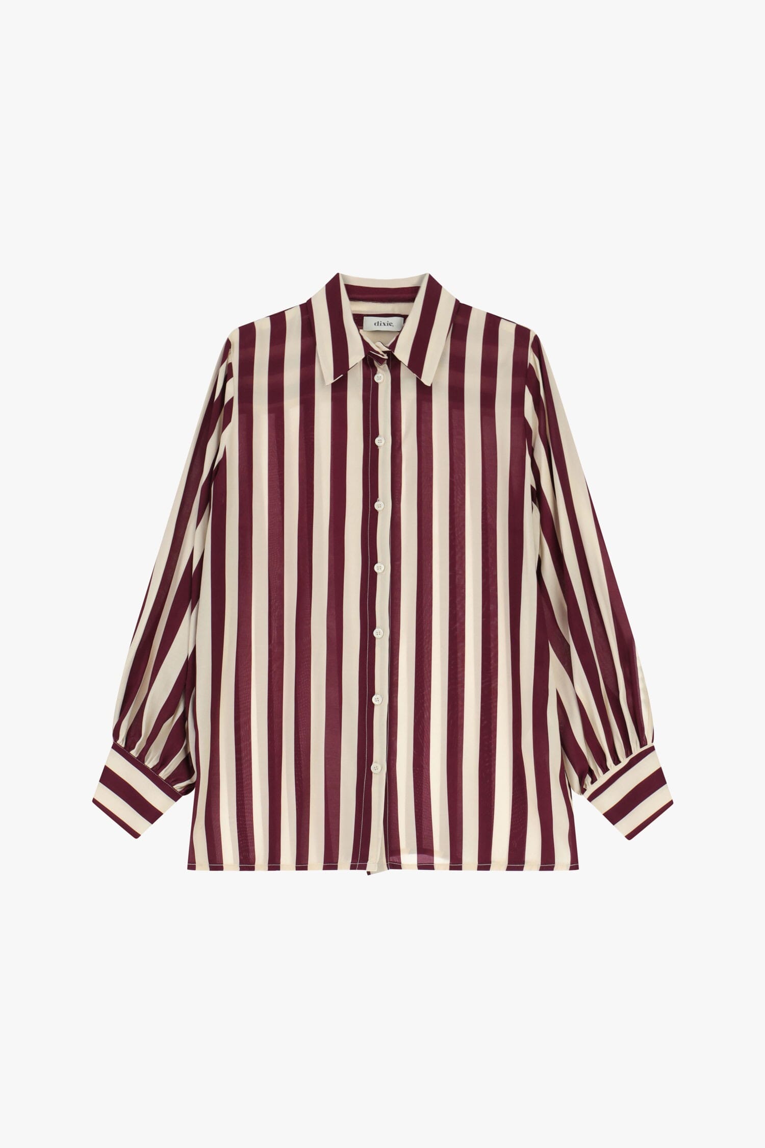 Dixie - Chemise à rayures verticales et manches larges