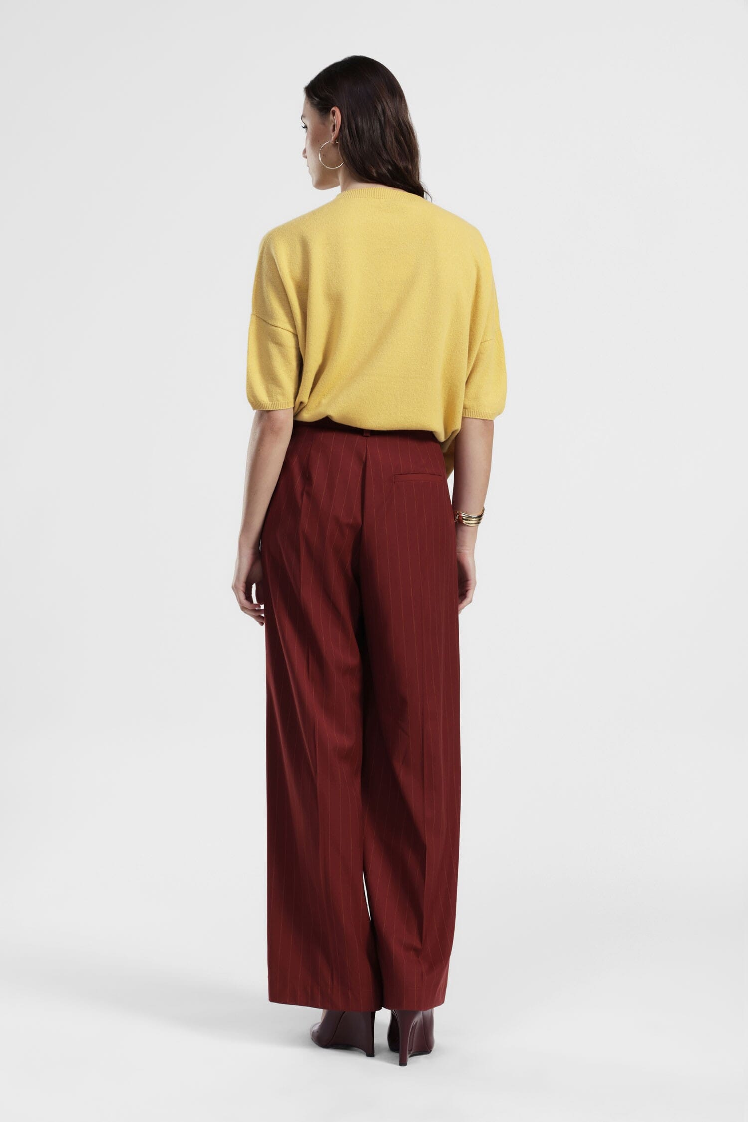 Pantalon rayé Palace avec fléchettes et boucles Dixie