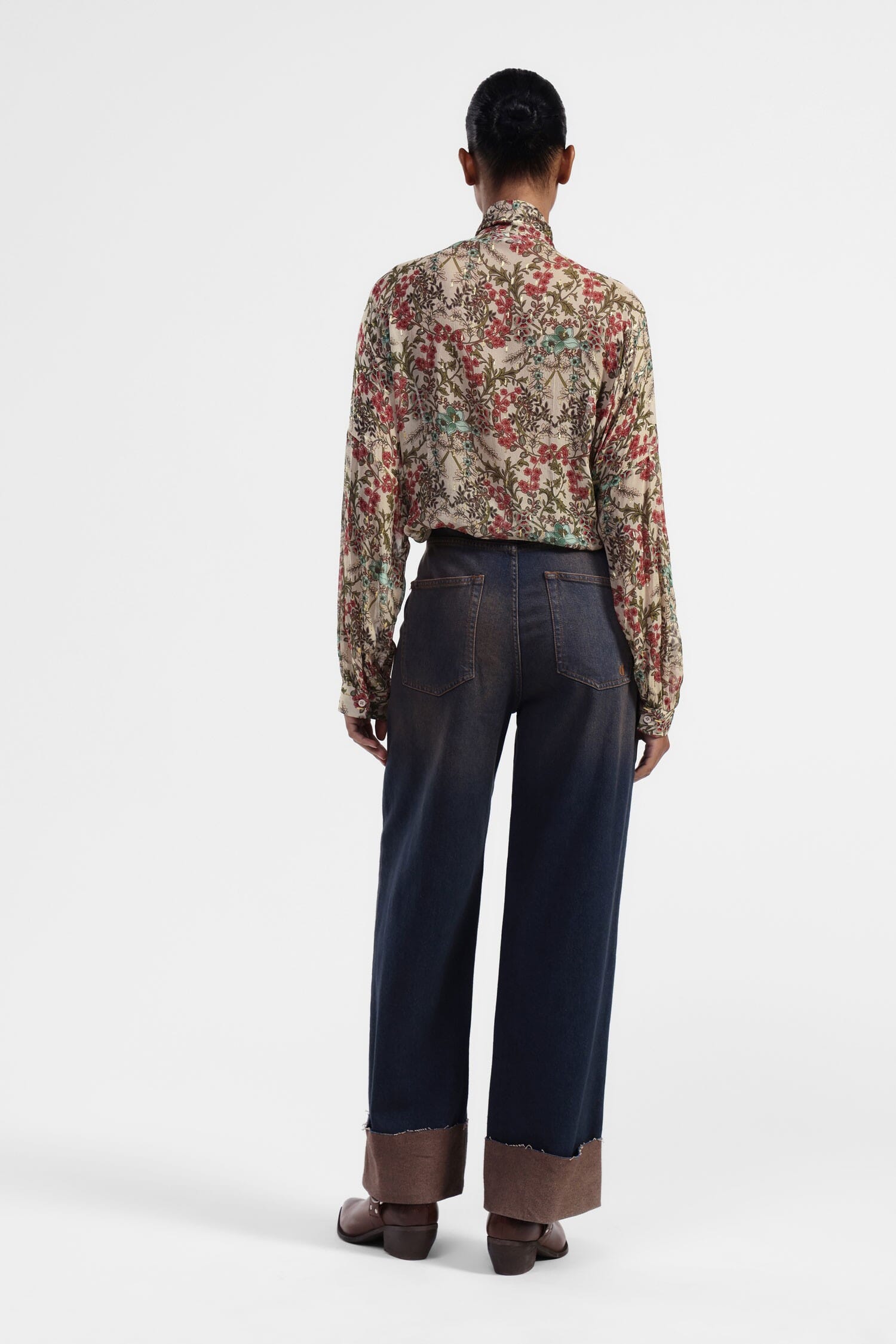 Jeans A Gamba Larga Con Polsini Dixie