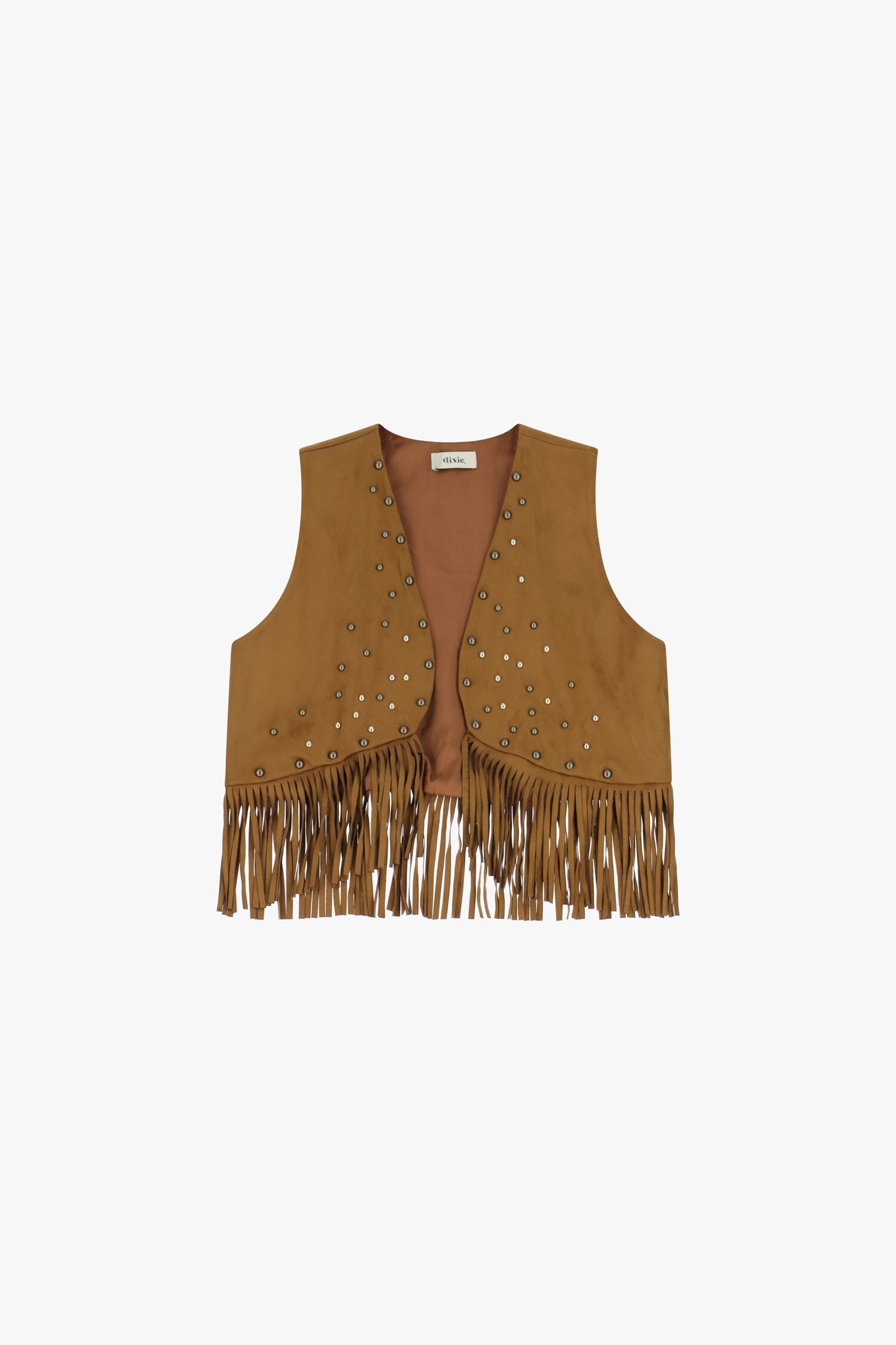 Gilet Con Frange Lunghe E Borchie Decorative Dixie