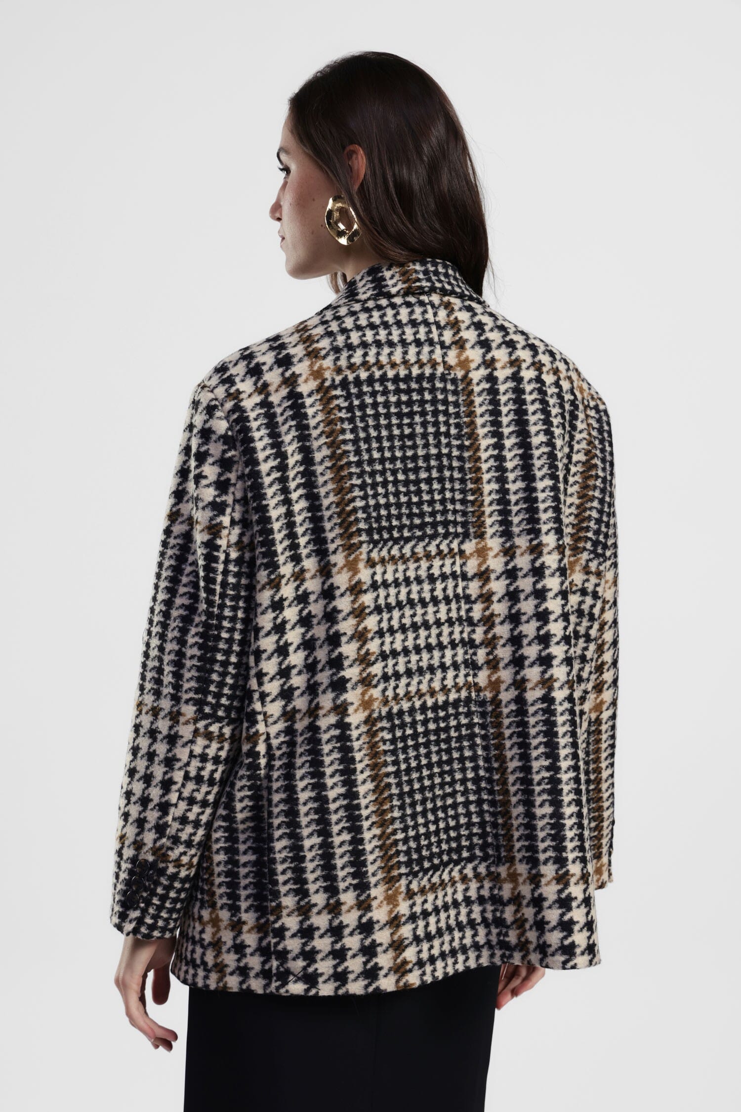 Blazer Fantasia Pied De Poule Con Bottoni Frontali Dixie